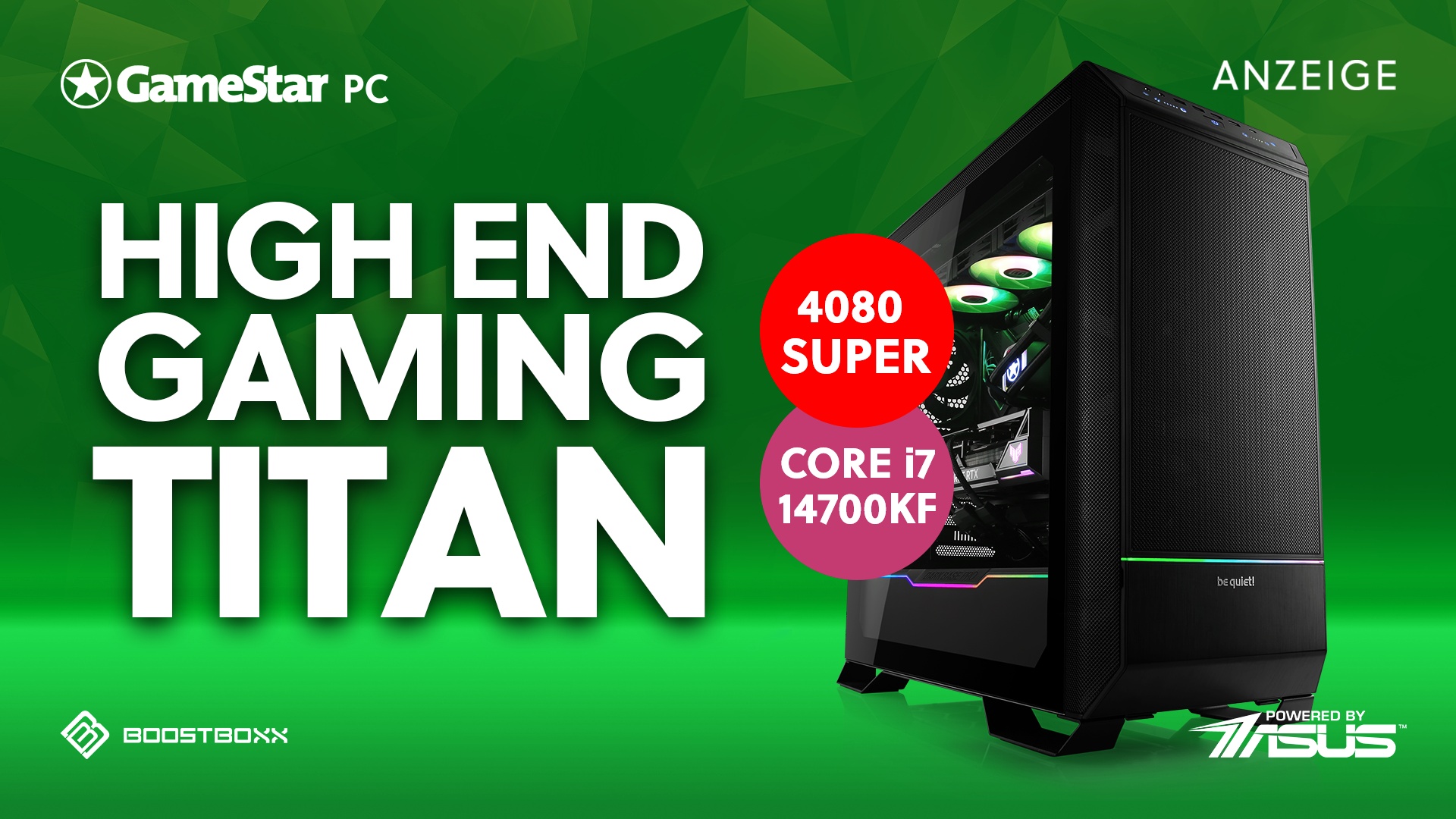 4KGamingTitan Mit RTX 4080 Super und starkem IntelProzessor