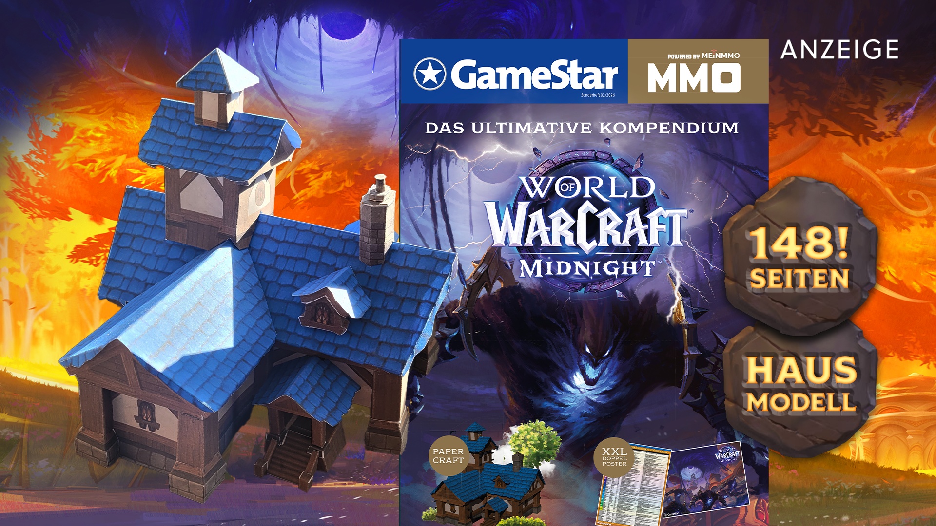 News: WoW: Midnight Sonderheft - Wie entstand das Papercraft-Haus und wie sieht es jetzt aus? Ein Blick hinter die Kulissen. [Anzeige]