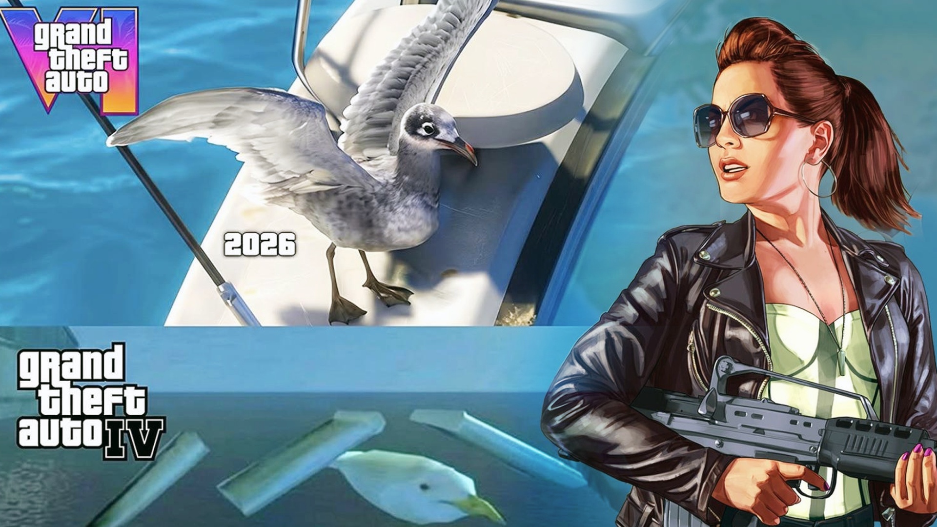 News: GTA 6 - Jemand hat 18 Jahre Seriengeschichte an der Entwicklung einer Seemöwe veranschaulicht