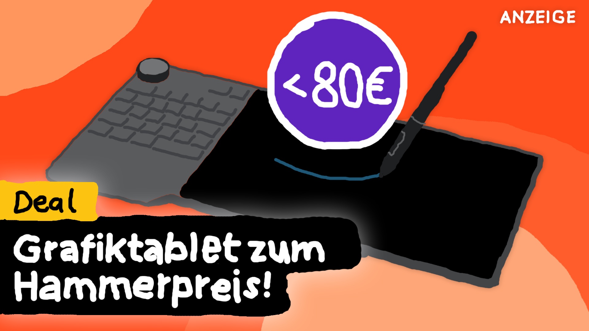 Deals: Grafiktablett - Der Einstieg in Grafikdesign kann schon weniger als 80 € kosten! [Anzeige]
