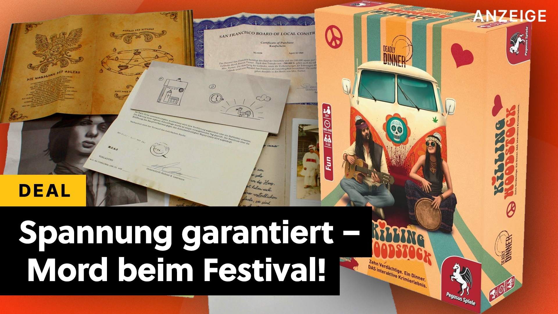 Love, Peace & ein Mordfall: Warum Killing Woodstock das Krimi-Dinner ist, das ihr diesen Winter spielen müsst!