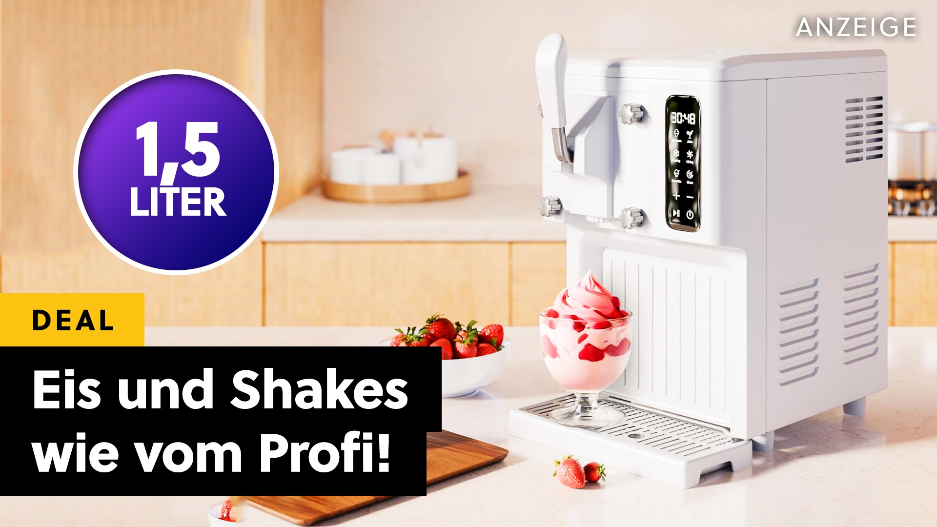 Deals: XL-Eismaschine - Dieses starke Gerät hat das Zeug ein wahrer Sommer-Hit zu werden! [Anzeige]