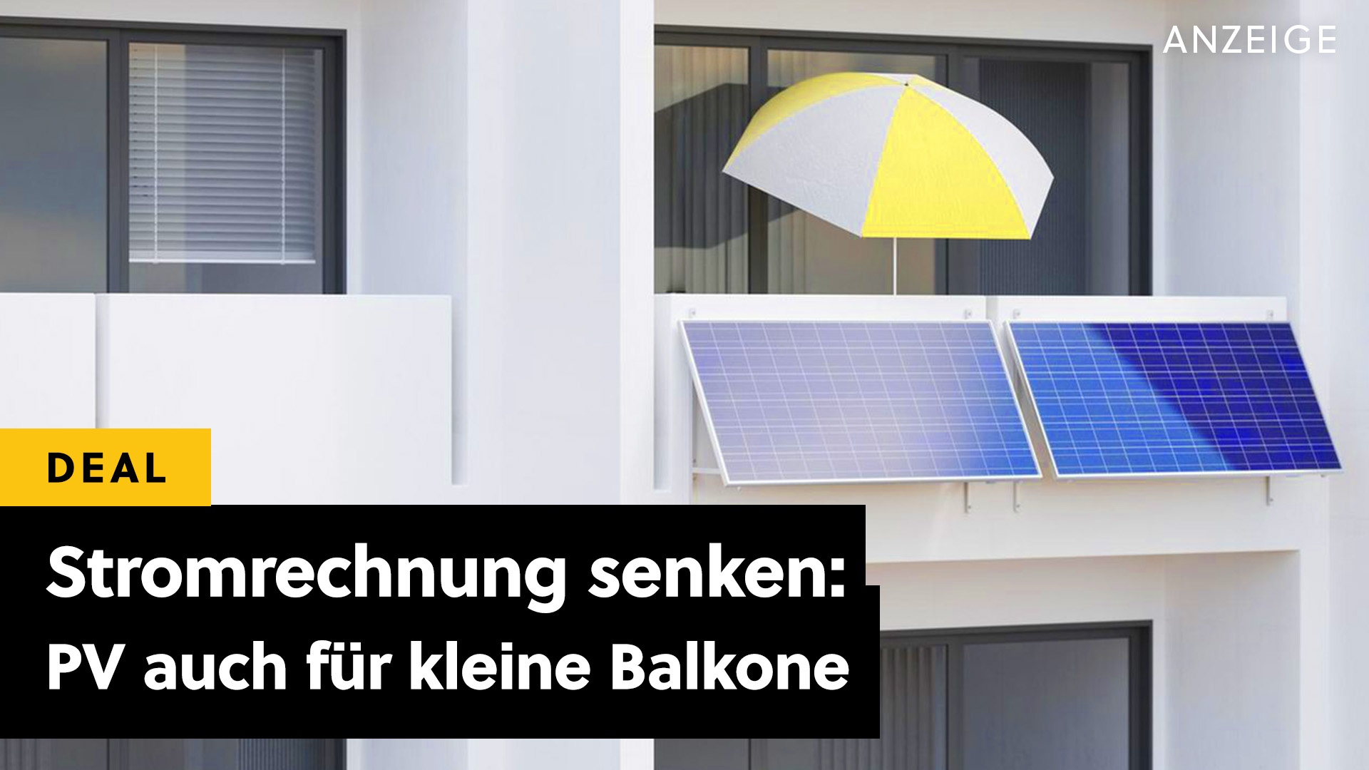 Deals: Stromrechnung senken - Dieses Balkonkraftwerk für nur 149 Euro passt auch an kleinste Balkone [Anzeige]