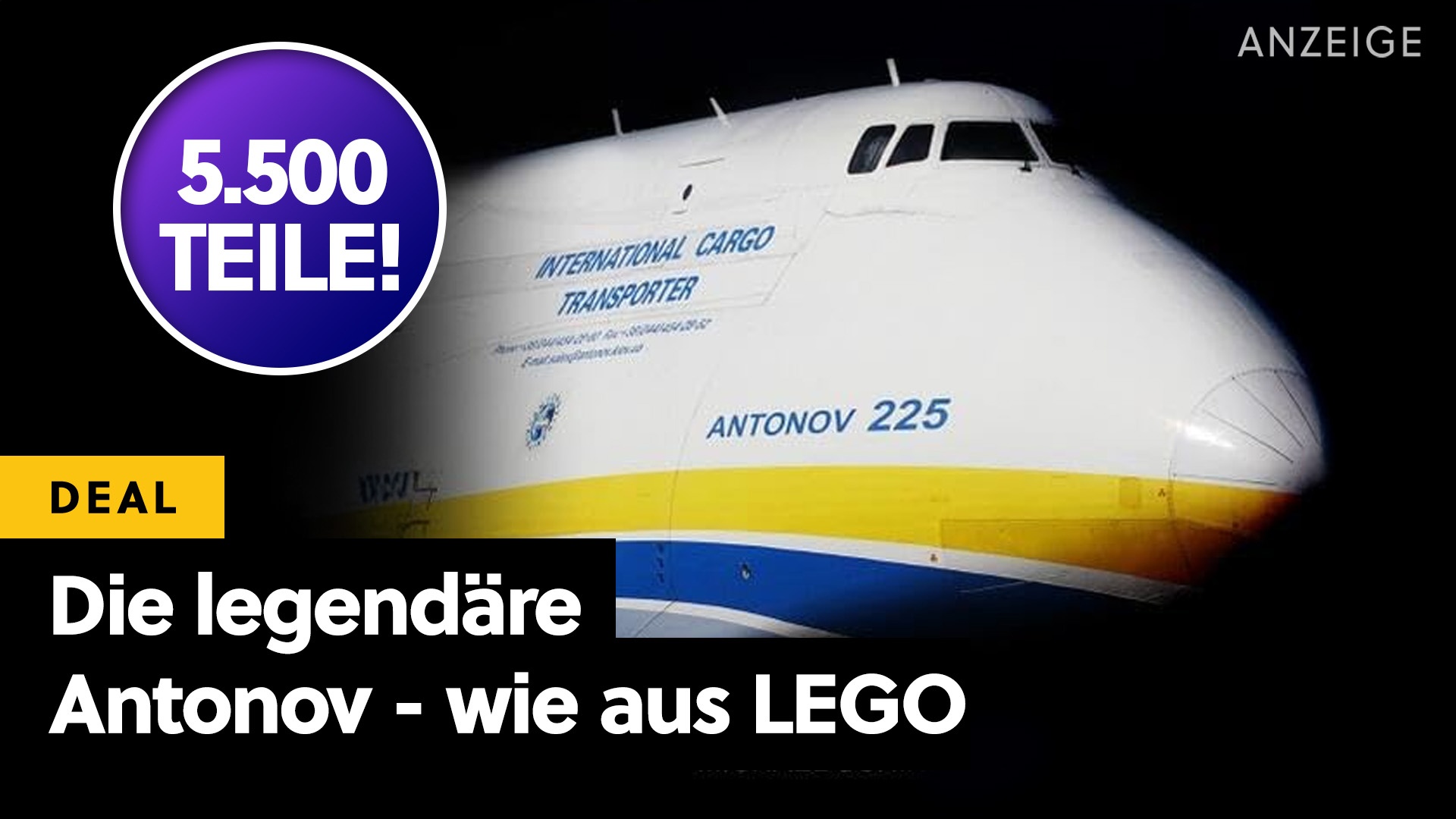 Das hat nicht mal LEGO: Das größte Flugzeug der Welt in mehr als 5.000 Teilen & 1 Meter Länge ist sagenhaft günstig!