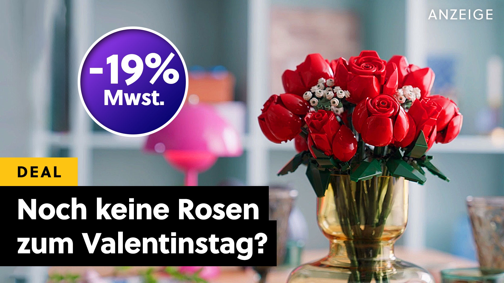 Deals: LEGO-Rosen - Dieser Strauß verwelkt nicht - und hier gibt's ihn zum Spottpreis! [Anzeige]