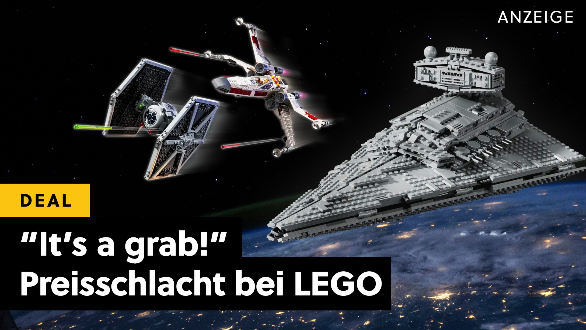 LEGO Star Wars Sets im Angebot: Die besten Raumschiffe vom X-Wing bis zum Sternenzerstörer jetzt günstig bei Amazon schnappen!