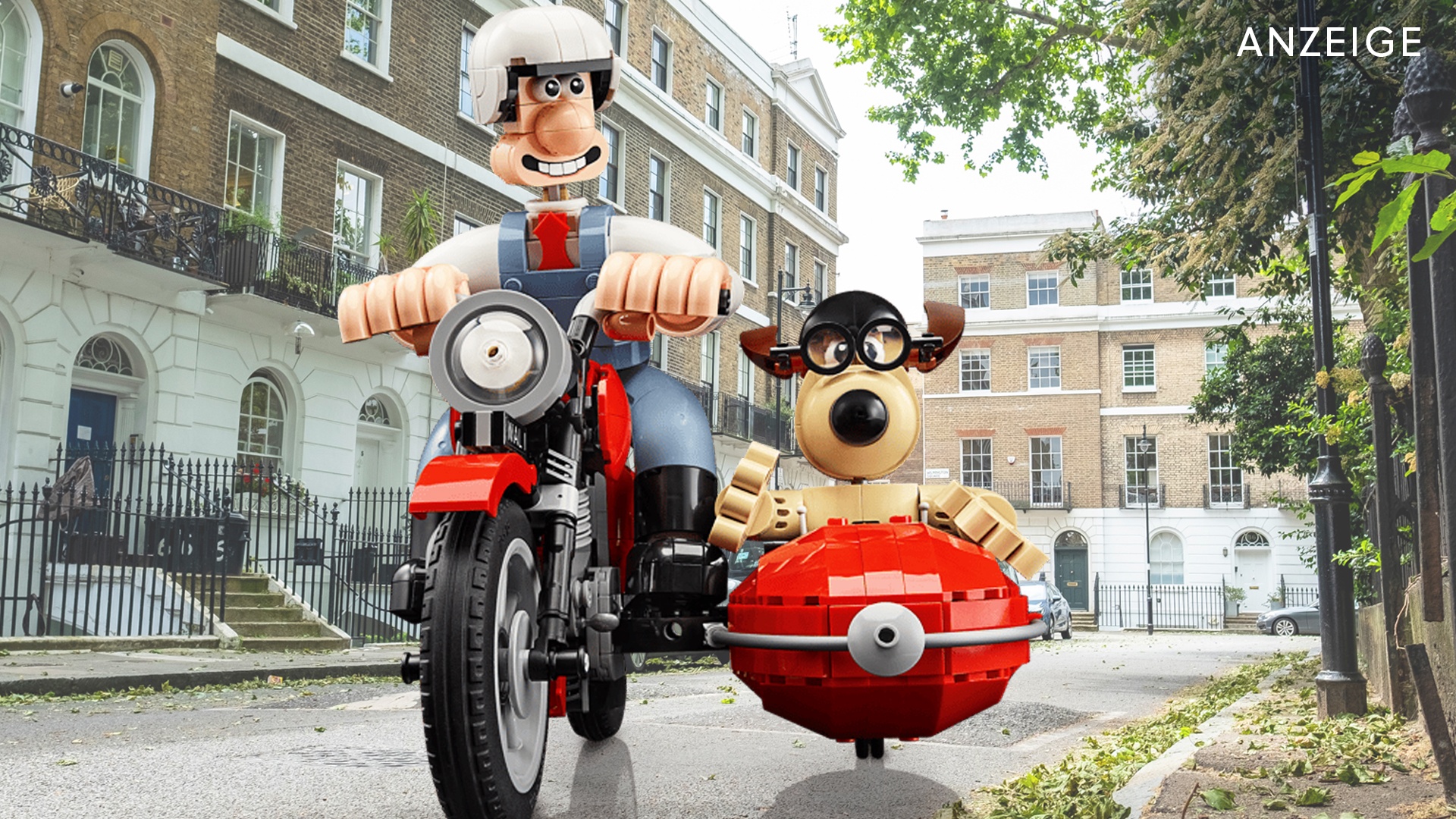 Deals: Stop-Motion-Ikonen - LEGO fährt das Nostalgie-Motorrad und nimmt dieses Mal zwei britische Kultfiguren mit: Wallace & Gromit [Anzeige]