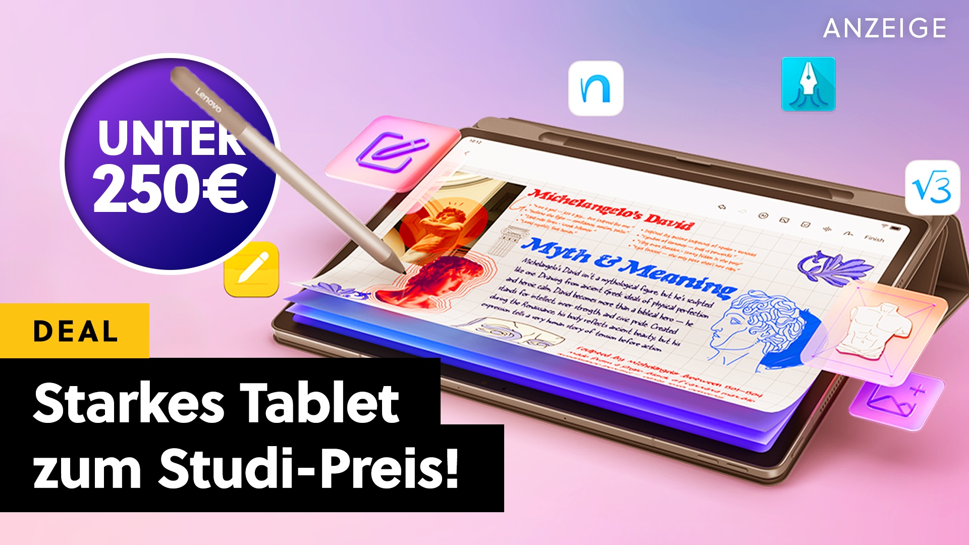 Deals: Studi-Tablet - Unter 250 € bekommt ihr aktuell ein super starkes Gerät! [Anzeige]