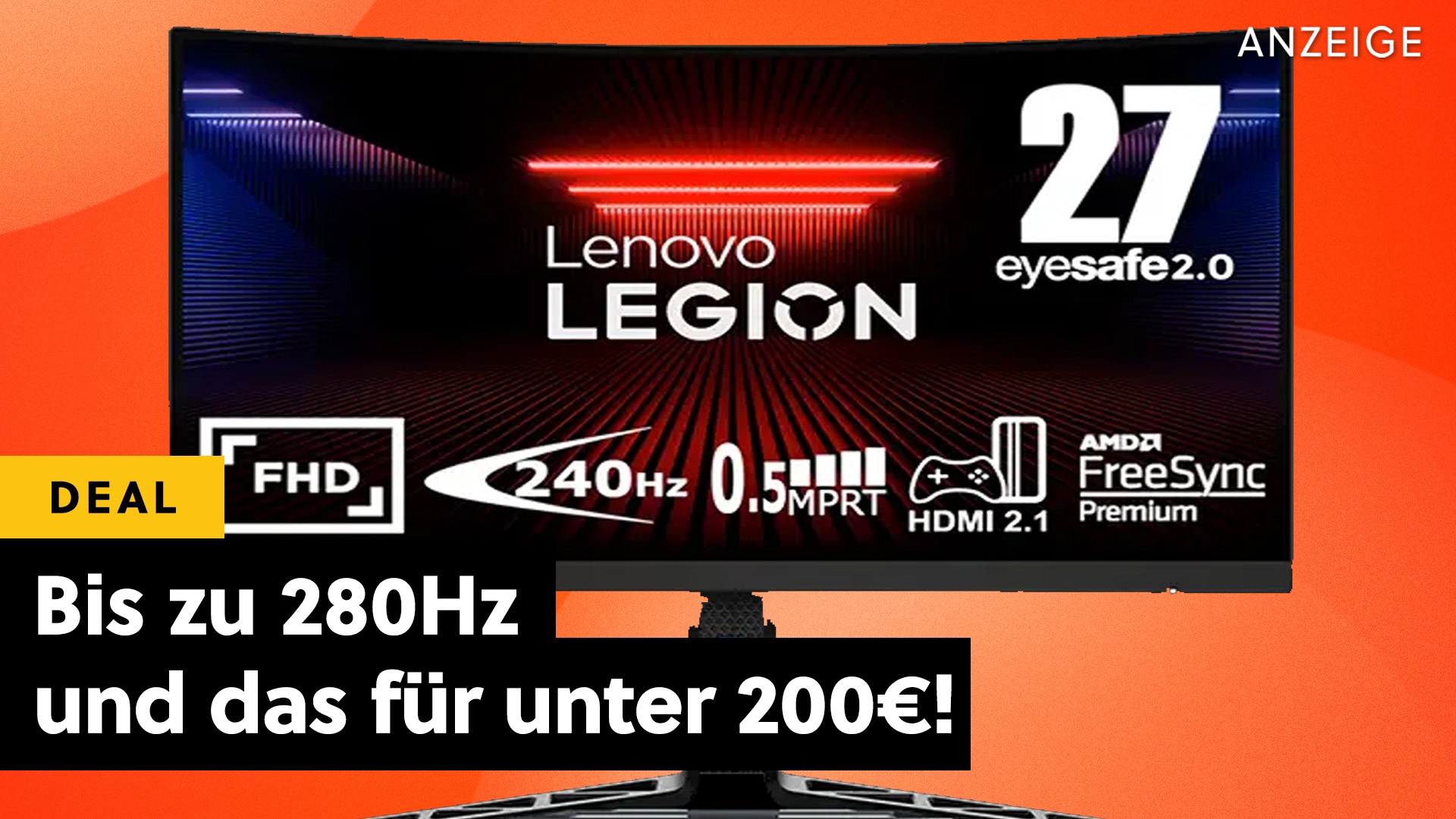 280 Hz, seulement 0,5 ms de temps de réponse et moins de 200 € : ce moniteur gaming est une véritable aubaine en termes de puissance !