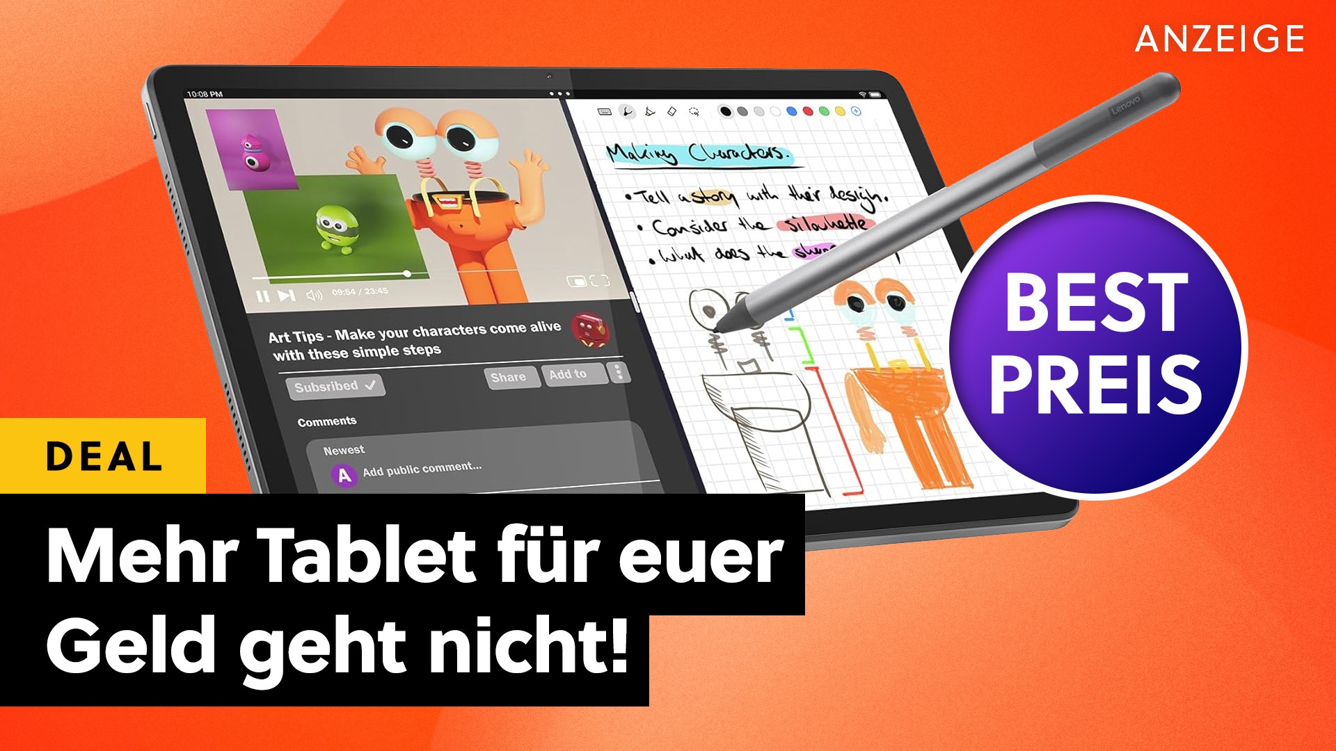 Deals: Tablet-Empfehlung - Lenovo deklassiert Apple und Samsung in Sachen Preis-Leistung! [Anzeige]