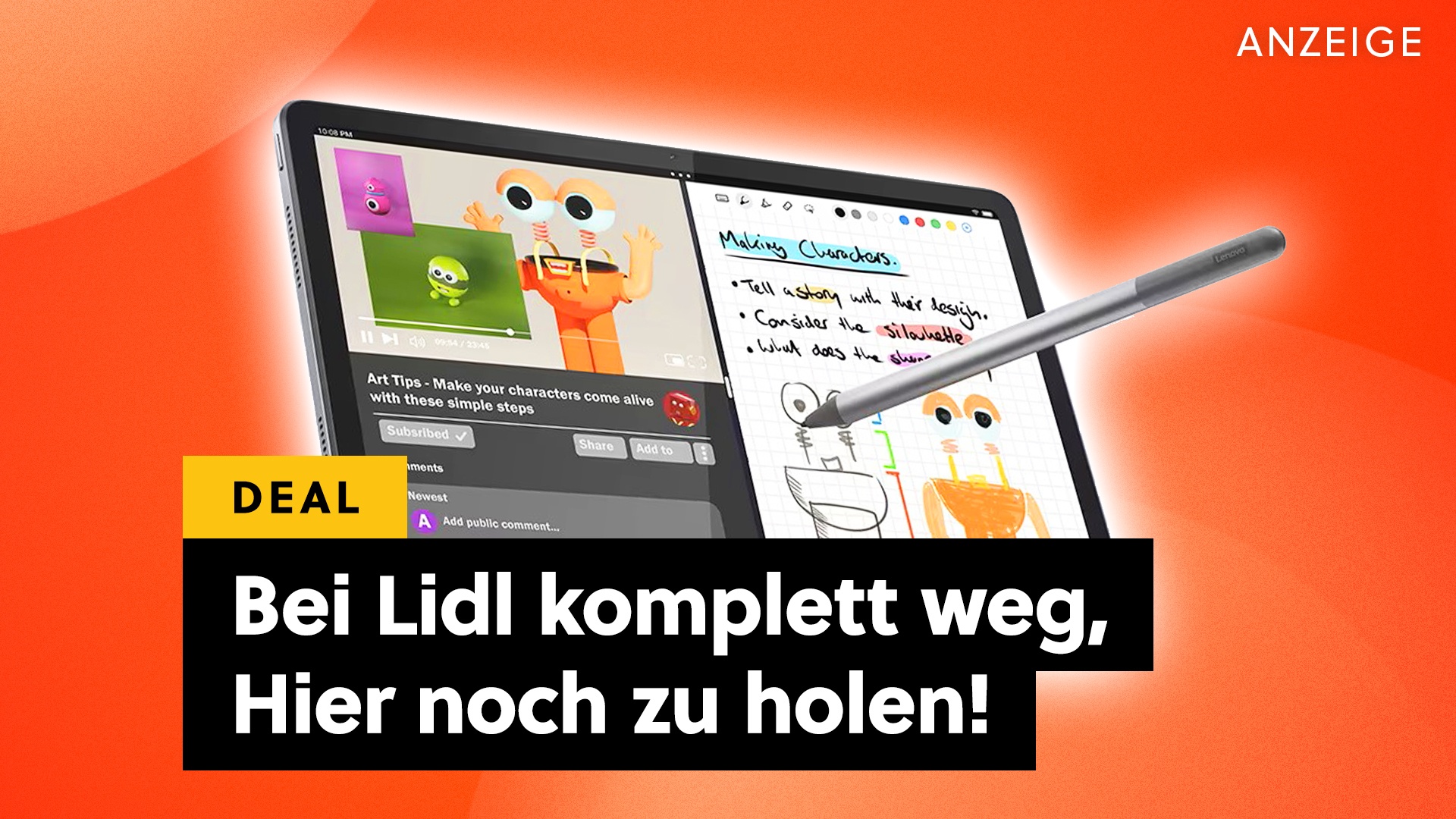 Bei Lidl ist dieses Lenovo-Tablet komplett vergriffen - bei Amazon gibt's noch reichlich und das für einen grandiosen Preis!
