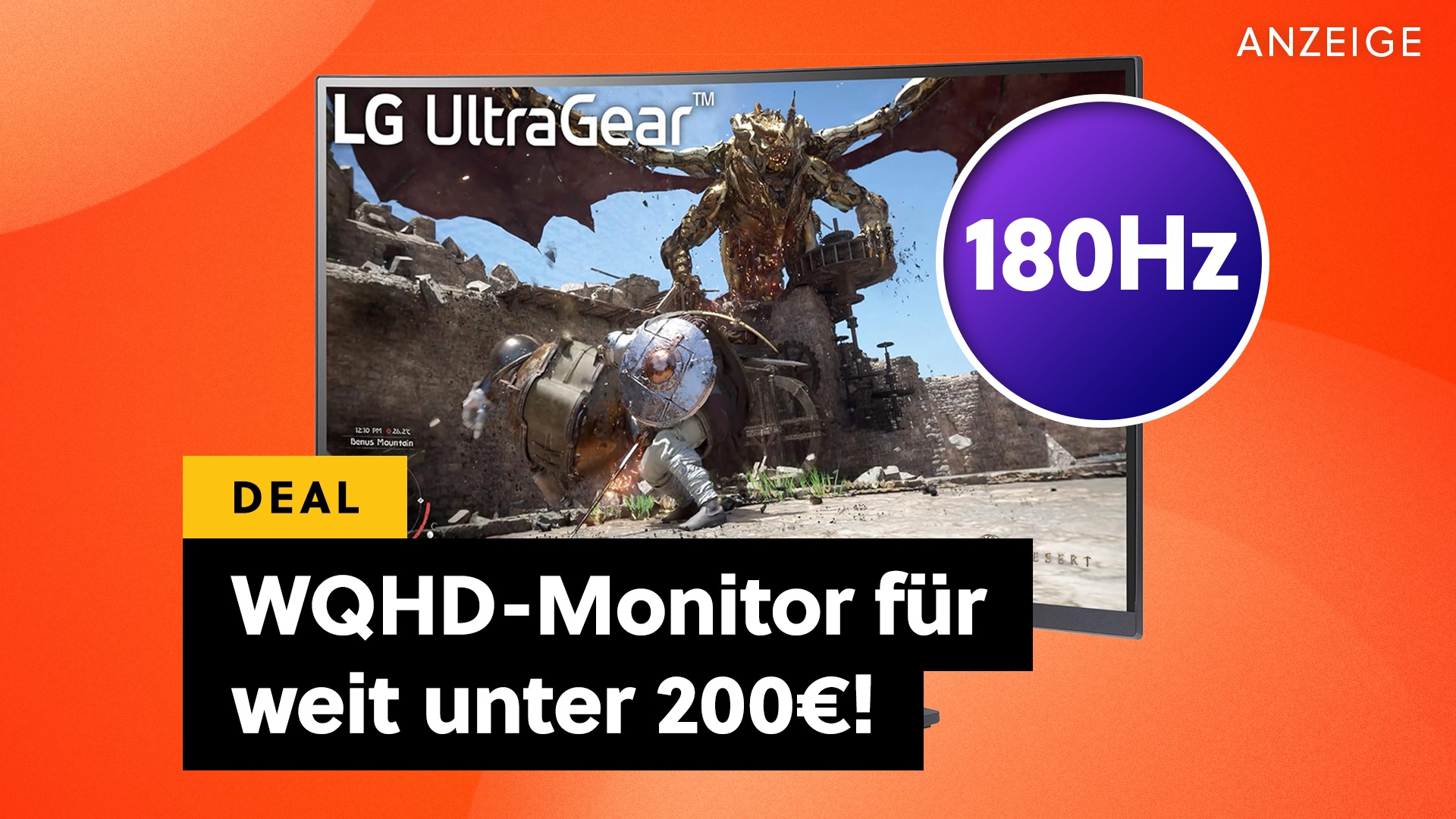 Deals: Neuer Tiefstpreis - 27 Zoll Gaming-Monitor mit WQHD und über 144Hz günstig wie nie zuvor [Anzeige]