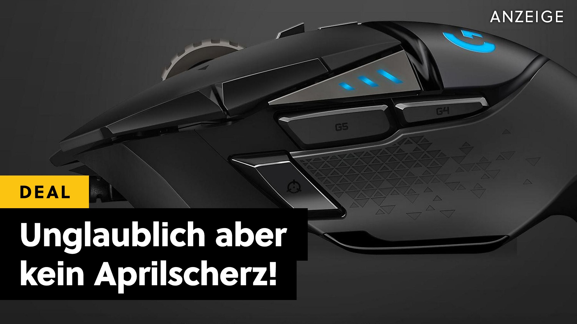 Deals: Logitech G502 - Die erfolgreichste Gaming-Maus der Welt zum Aprilscherz-Preis [Anzeige]