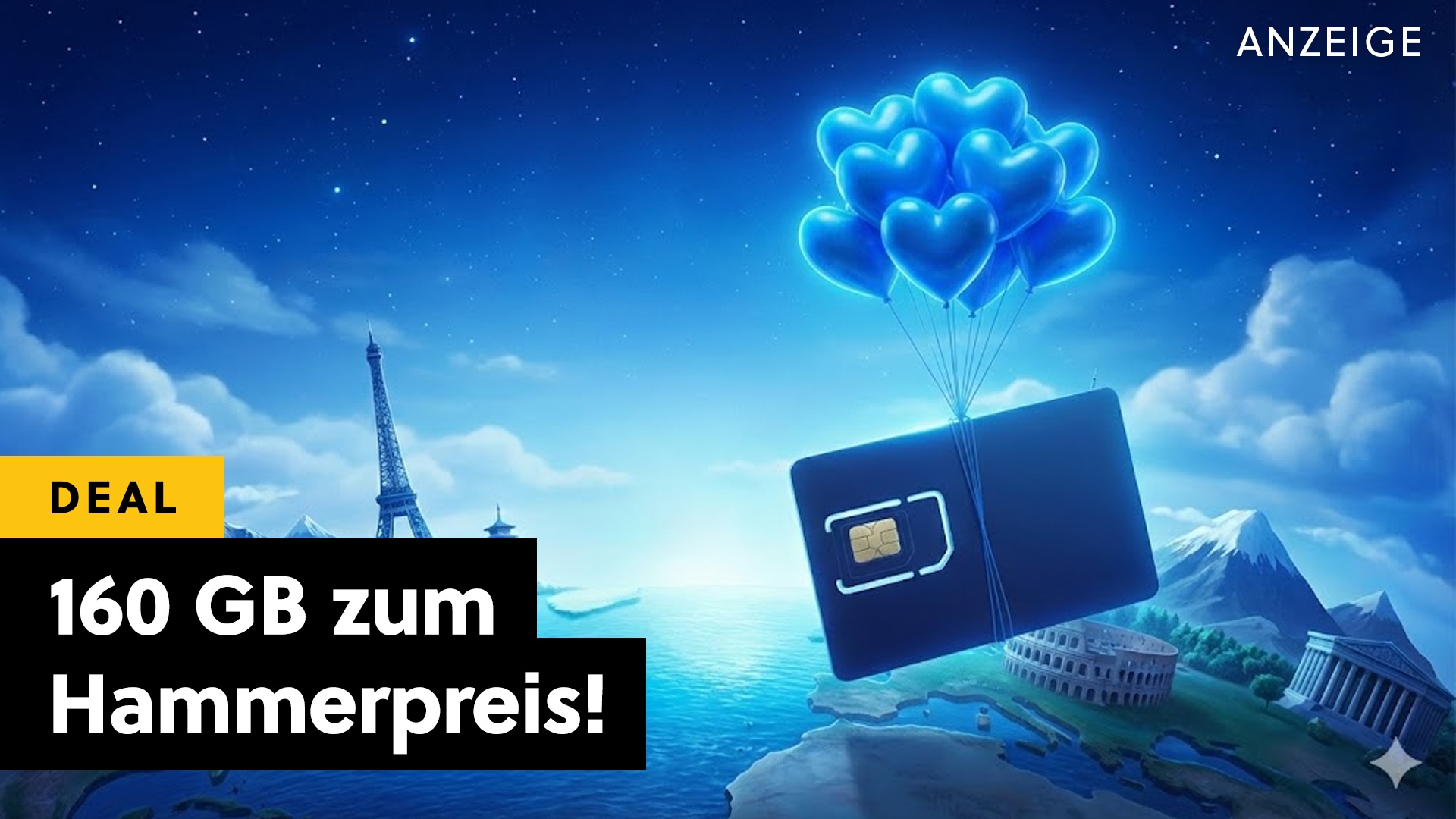 Deals: Hammer-Tarif - 160 GB ohne Vertragsbindung für 8,99€ bei Lyca Mobile! [Anzeige]