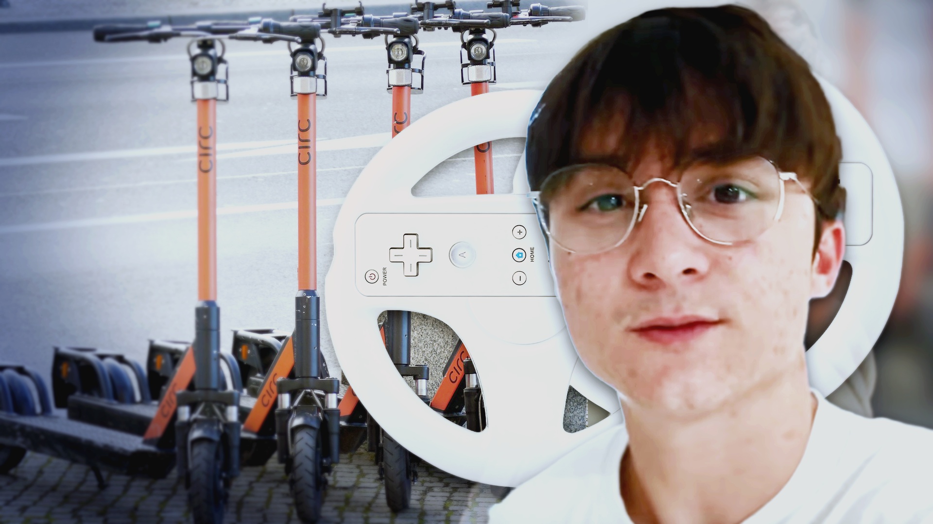 Michael Reeves Machine YouTuber baut Gefährt aus vier E-Rollern, das mit einem Wii-Lenkrad ...