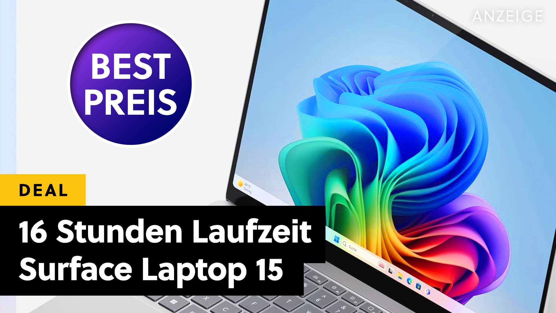 Deals: Microsofts Macbook - Bis zu 16 Stunden Laufzeit? Surface Laptop 15 mit Snapdragon X Elite jetzt im Top-Deal [Anzeige]