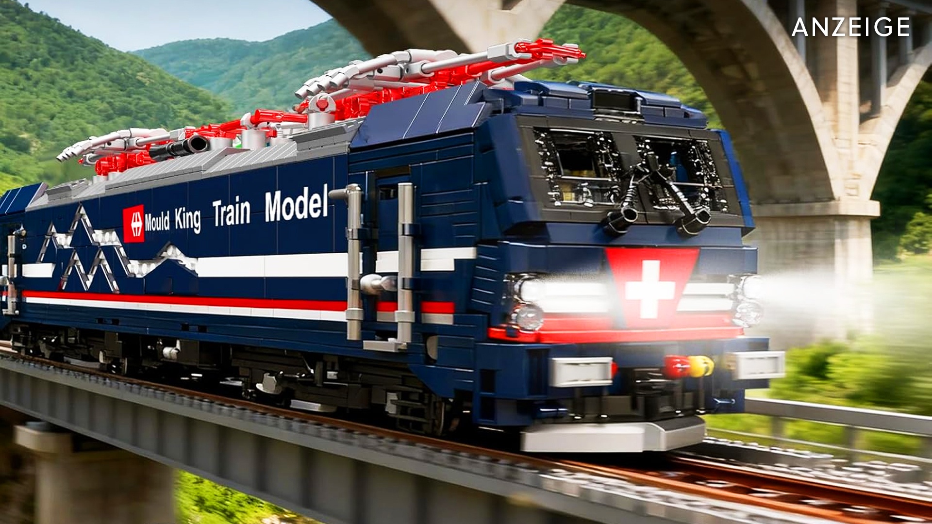Deals: Schweizer Lokomotive - Eisenbahn der LEGO-Alternative mit mehr Teilen und Funktionen bei Amazon [Anzeige]