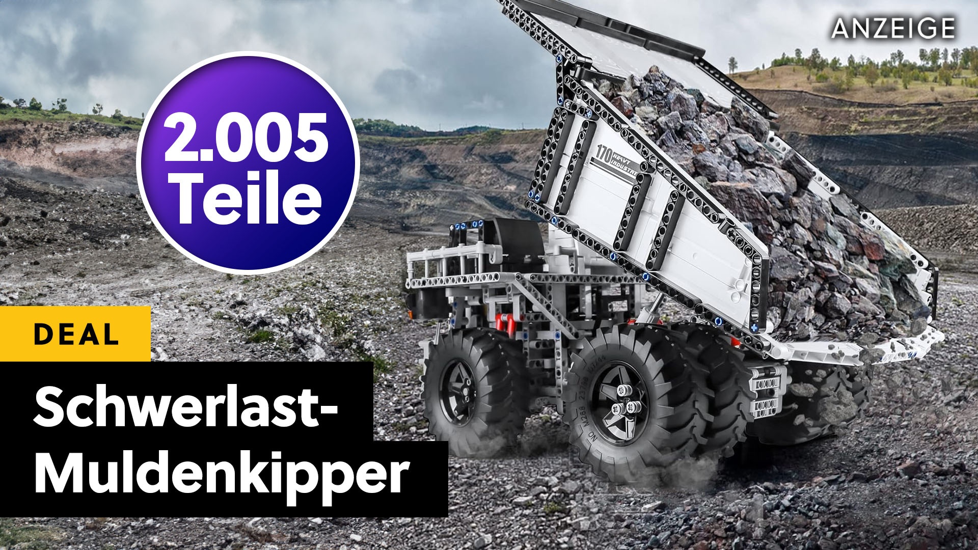 Kolossaler Muldenkipper mit über 2.000 Teilen im Amazon-Angebot – Da kann nicht mal LEGO Technic mithalten