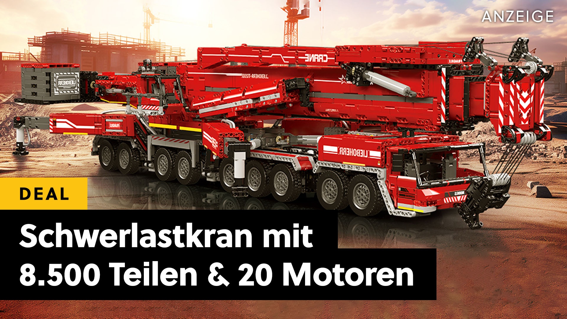 Deals: Schwerlastkran - Monster mit über 8.500 Teilen & 20 Motoren im Blitzangebot auf Amazon [Anzeige]