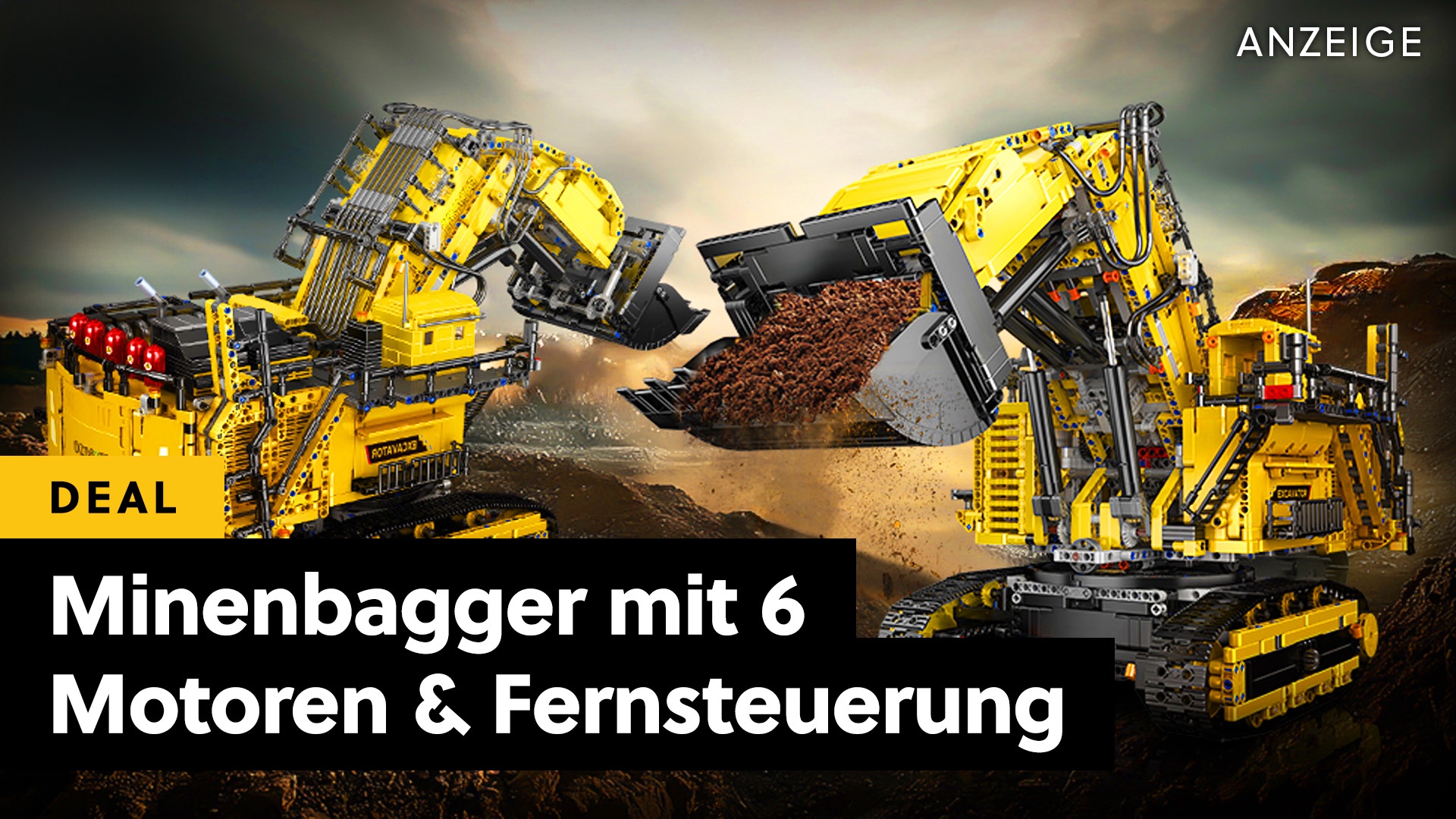 Deals: Minenbagger - Mould King hat den Größeren und unterbietet LEGO Technic knallhart [Anzeige]