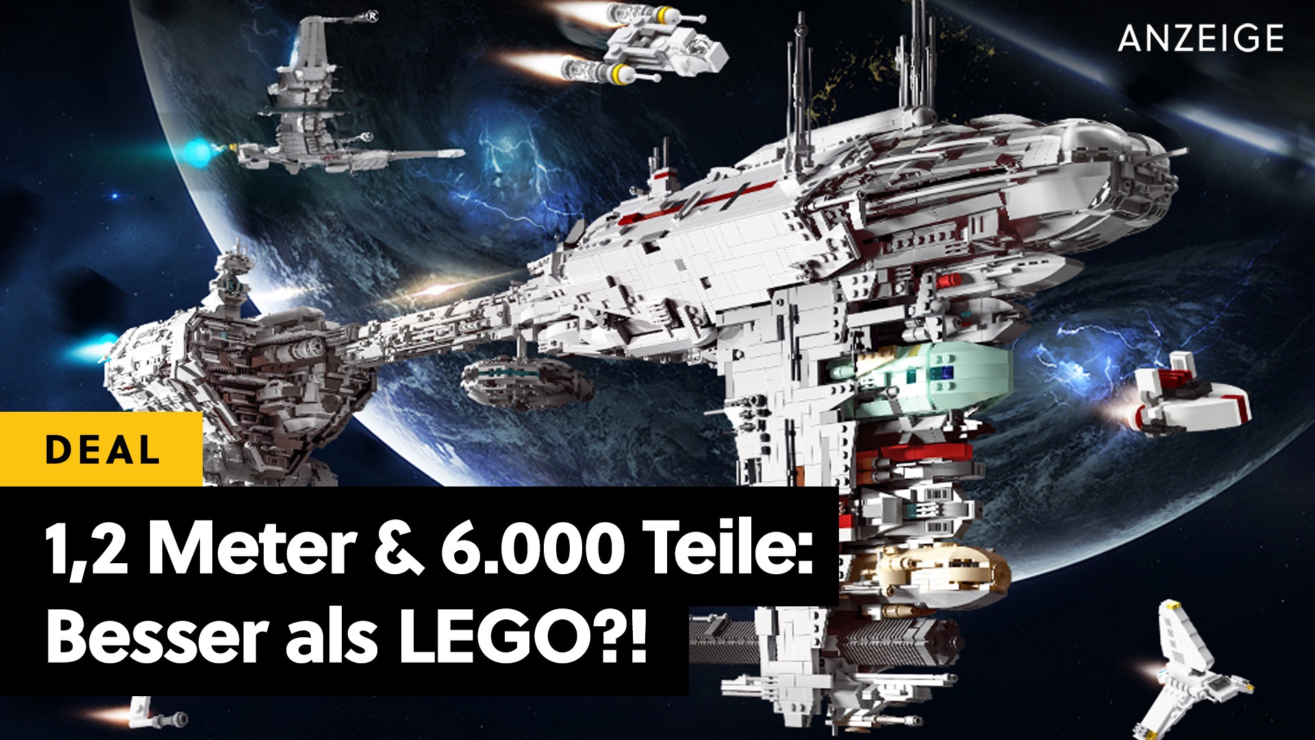 1,2 Meter lang, über 6.000 Teile und sagenhaft günstig: Bei diesem Set kann LEGO Star Wars nach Hause gehen!