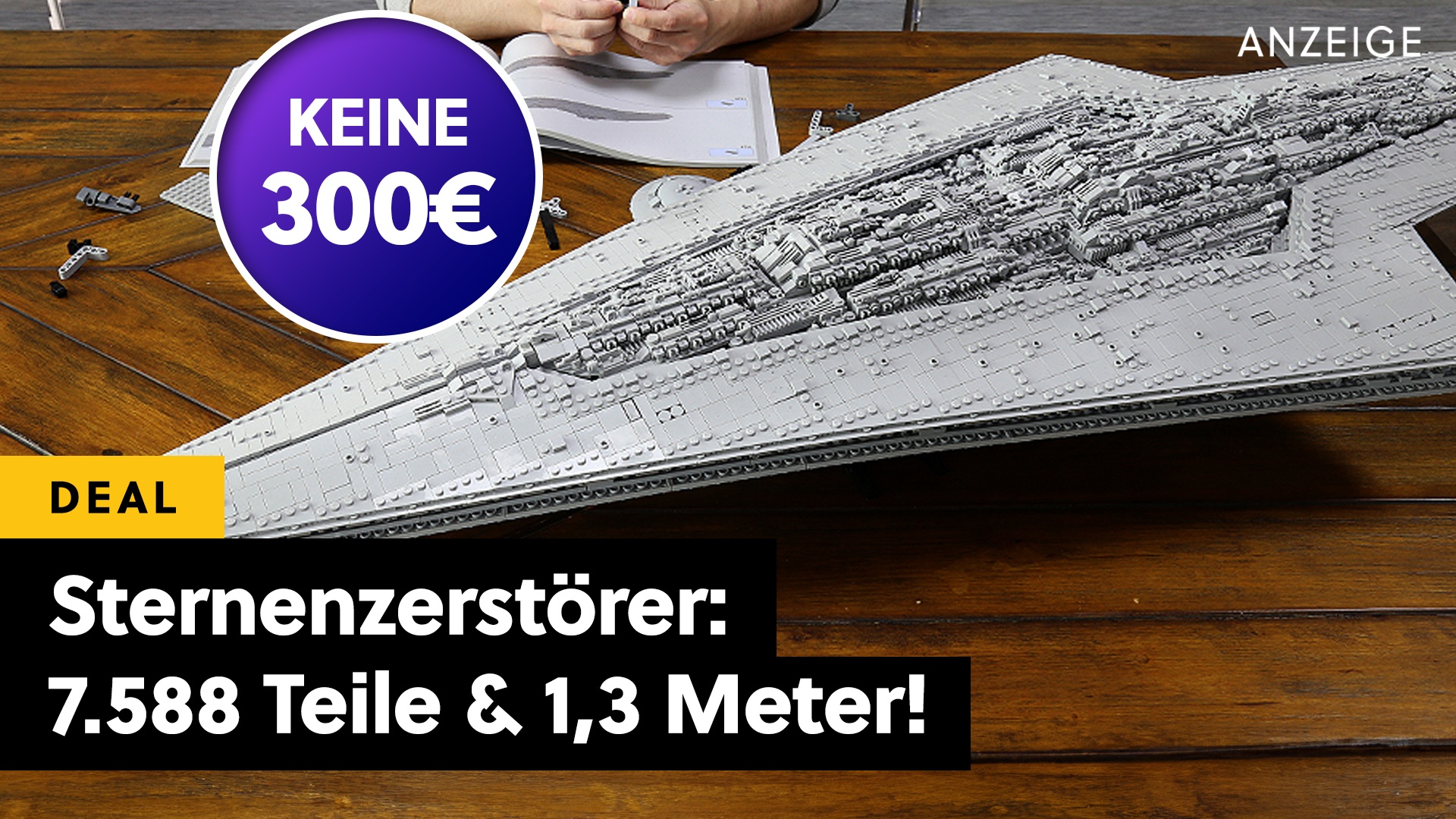 Über 7.000 Teile und 1 Meter Länge: Star Wars Executor Sternenzerstörer ...