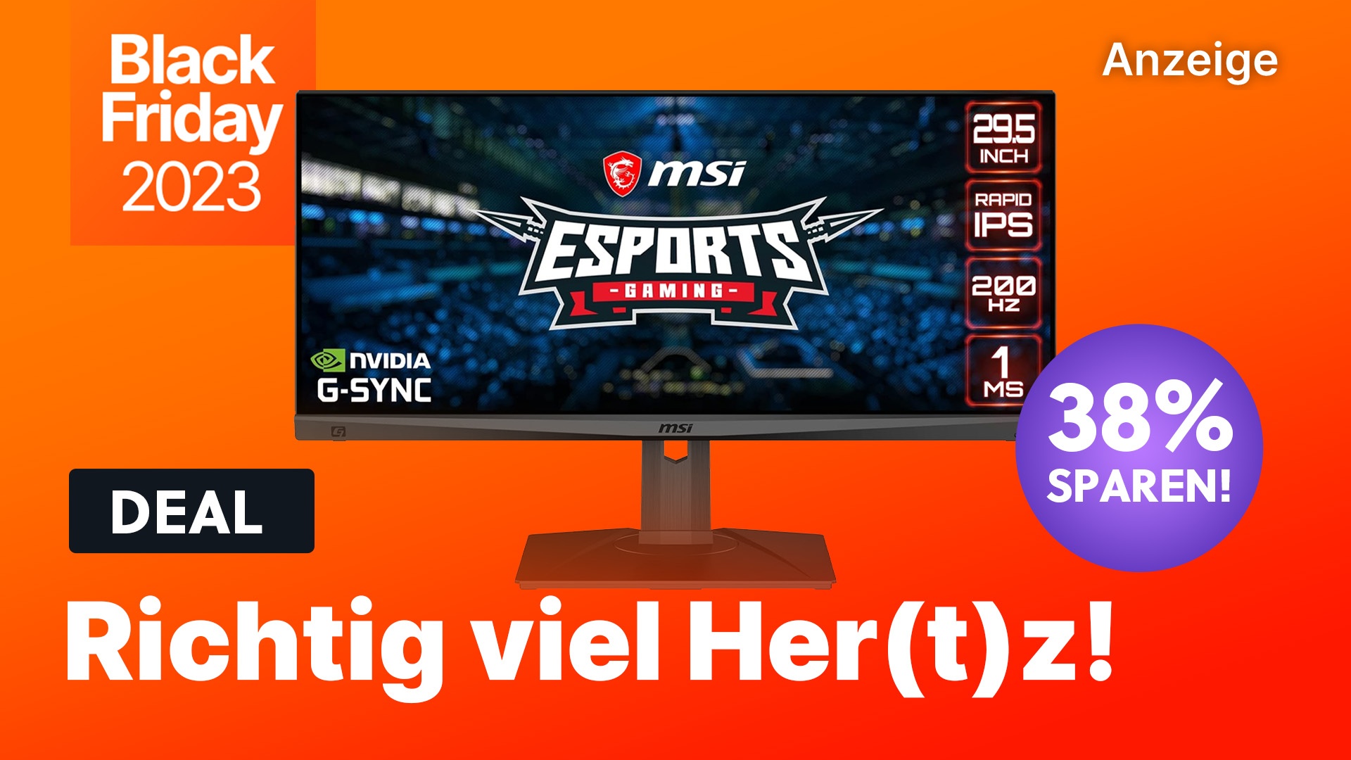 Was ist schneller als 144Hz? Richtig, 200Hz! 30 Zoll Gaming-Monitor von MSI jetzt im Tiefstpreis-Angebot bei Amazon!