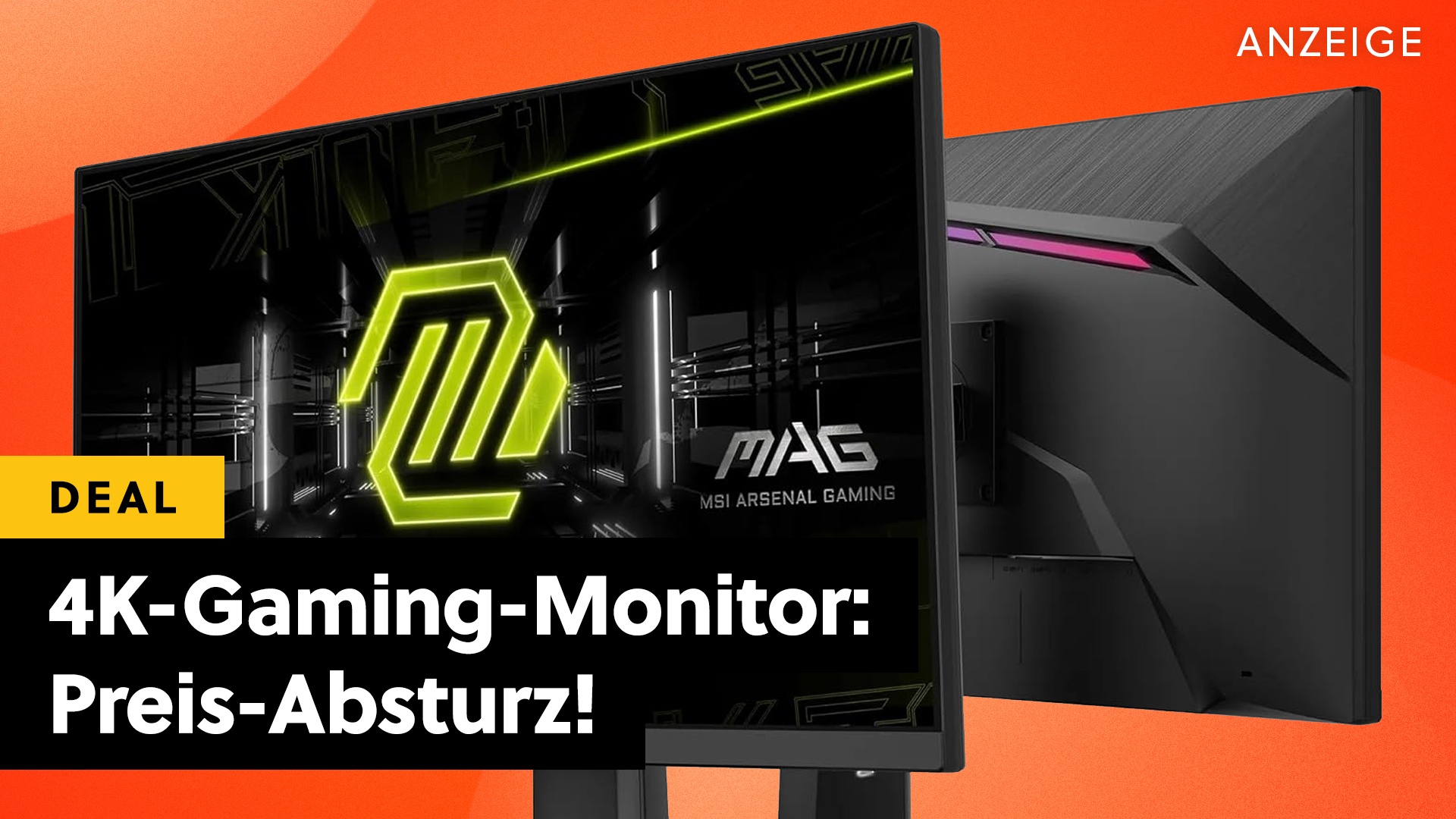 Deals: Hochauflösendes Gaming - 4K-Monitor zum Bestpreis: MSI definiert Preis-Leistung neu! [Anzeige]