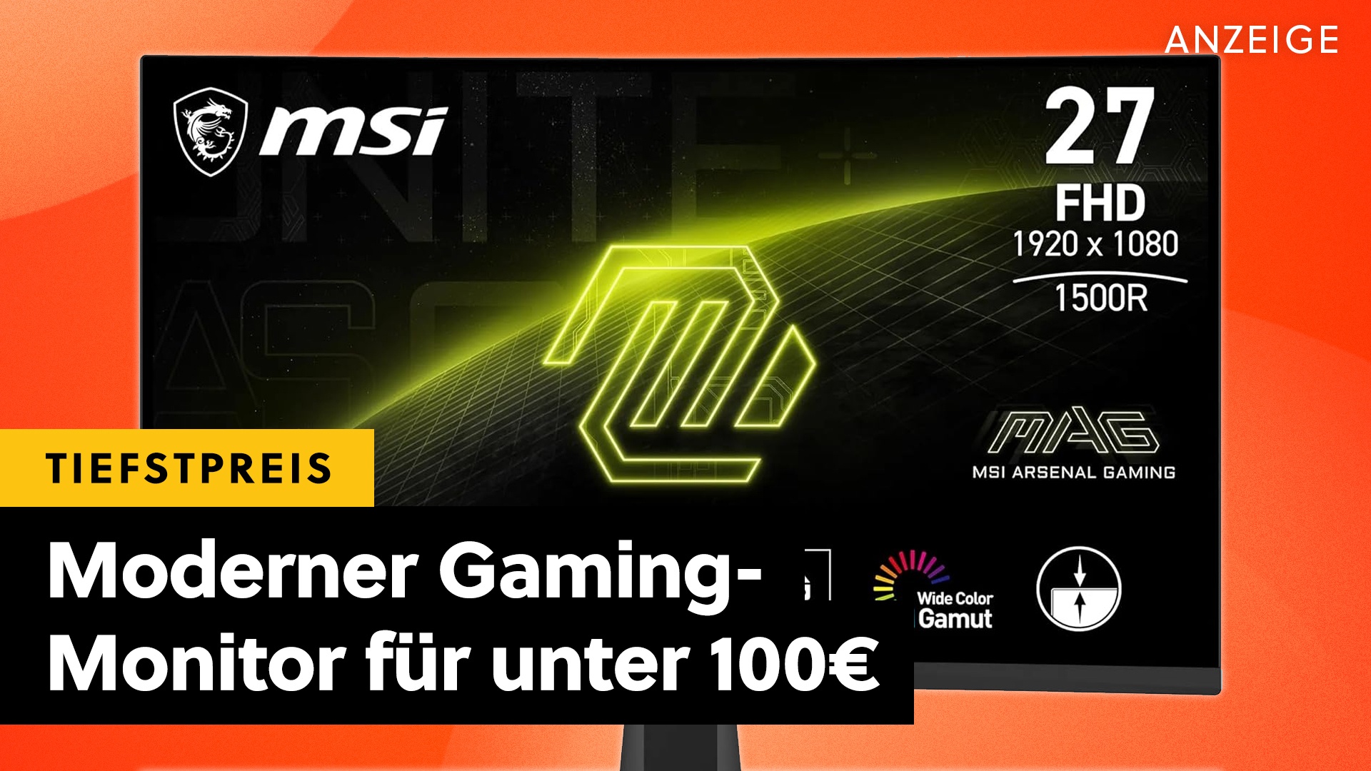 180Hz und 1ms - Der Monitor für die beliebteste Auflösung jetzt für unter 100€! [Anzeige]