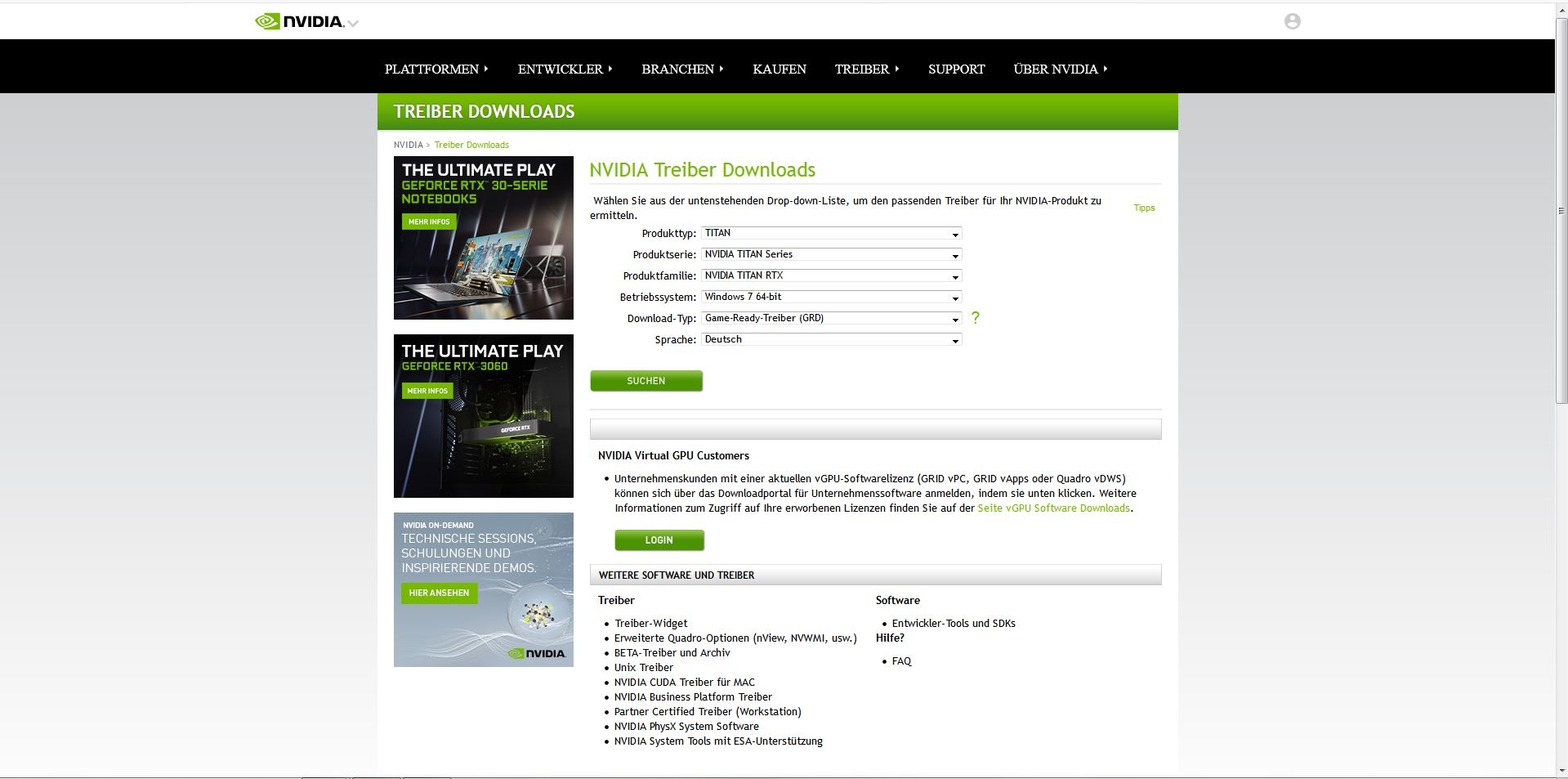 Nvidia-Treiber-Update