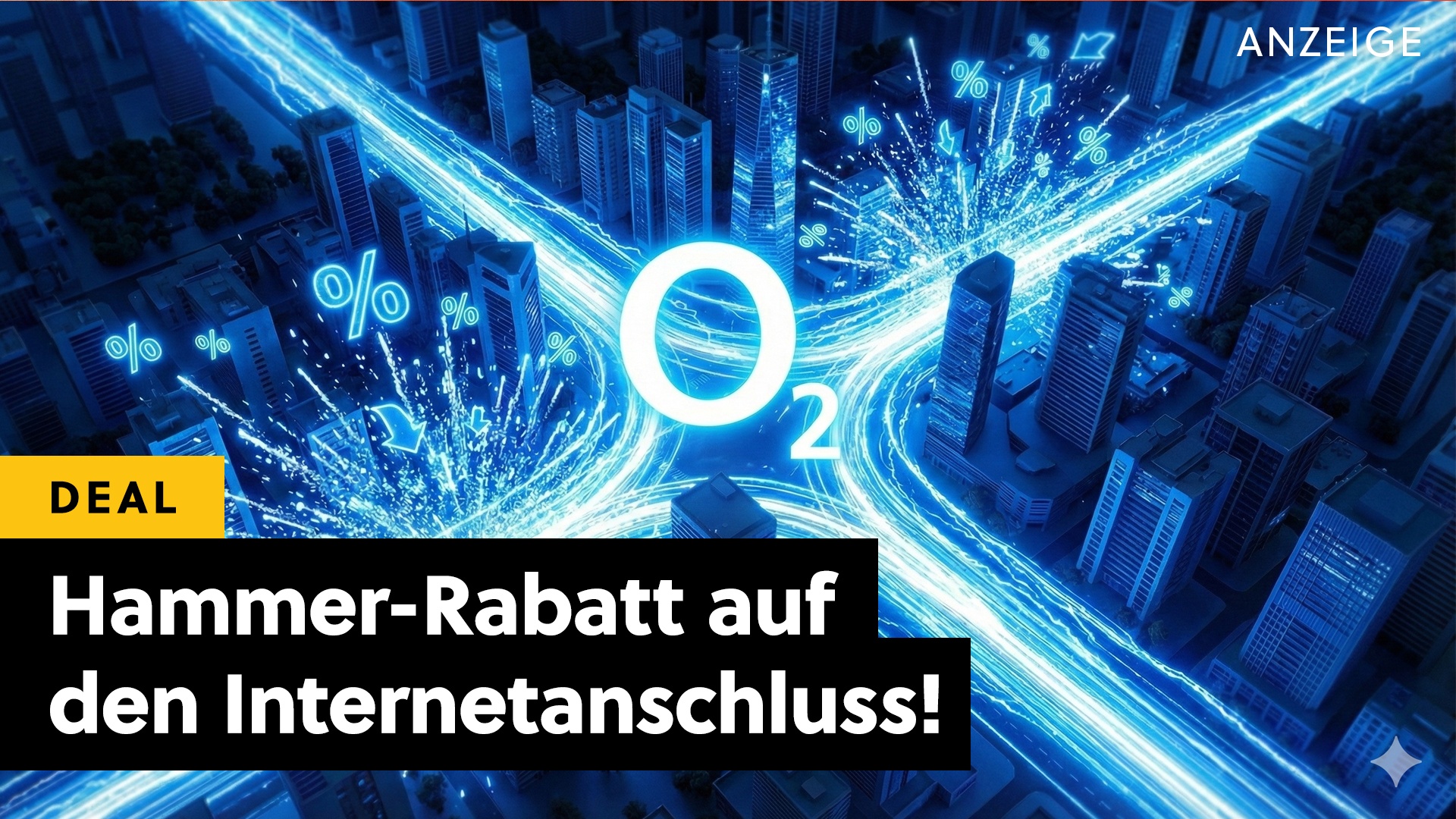 Deals: Internetanschluss - 20€ Rabatt, jeden Monat für ein ganzes Jahr Internet bei o2! [Anzeige]
