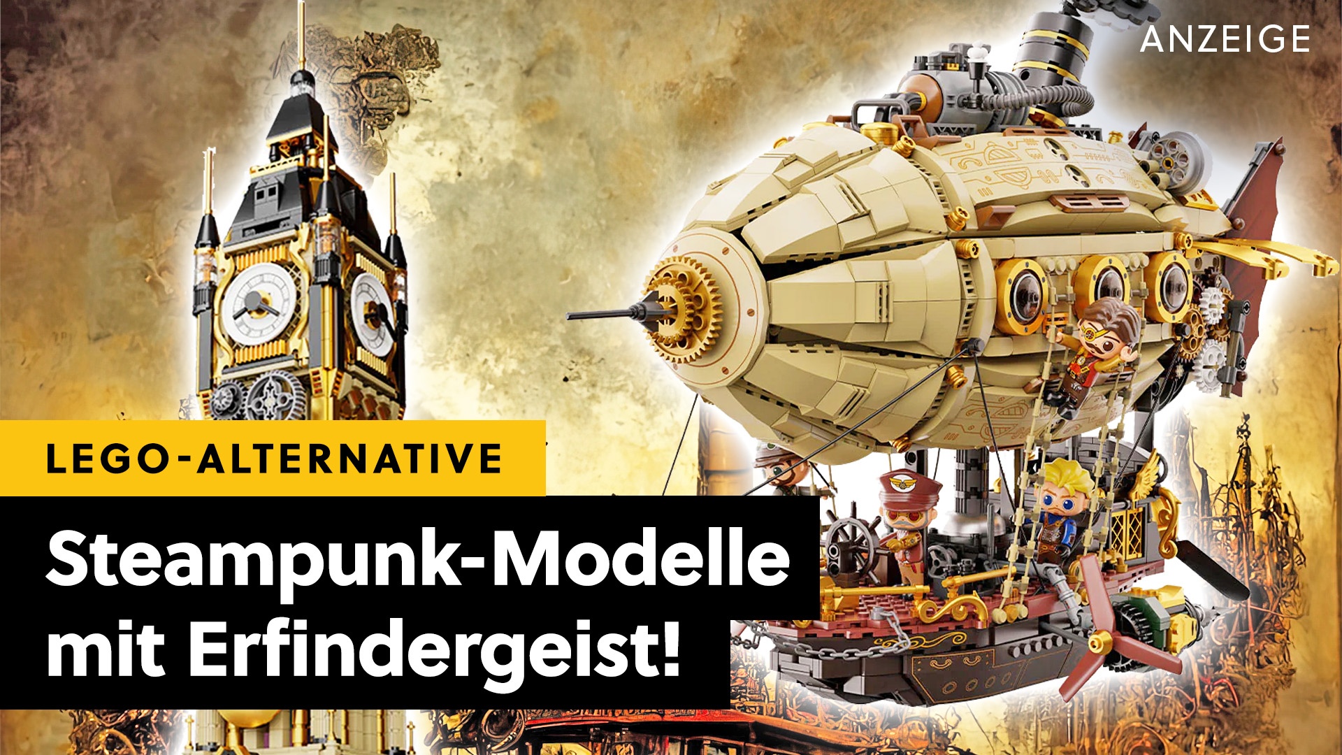 Steampunk-Welt - Bei LEGOs Konkurrenz drehen sich reichlich Zahnräder zu starken Preisen! [Anzeige]