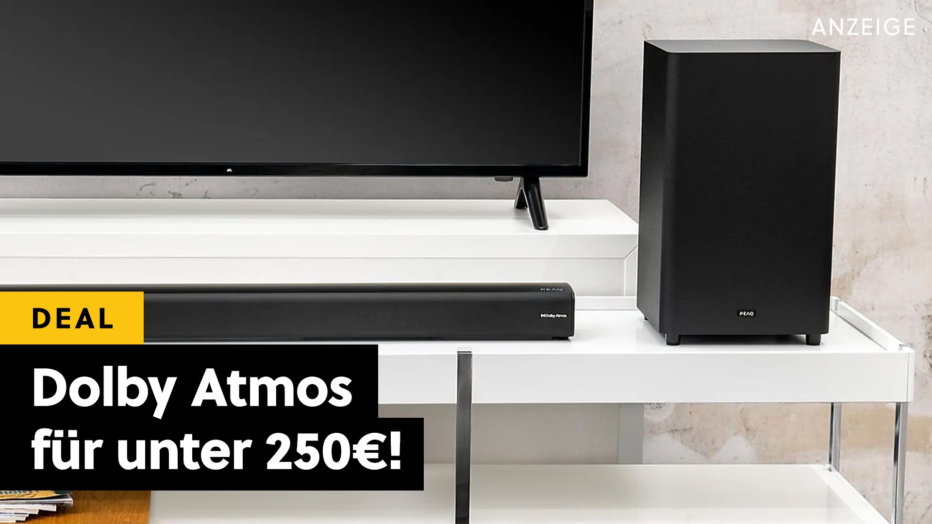 Eine der günstigsten Dolby-Atmos Soundbars - dieser Preis-Leistungs-Hammer verwandelt euer Wohnzimmer in ein Kino!