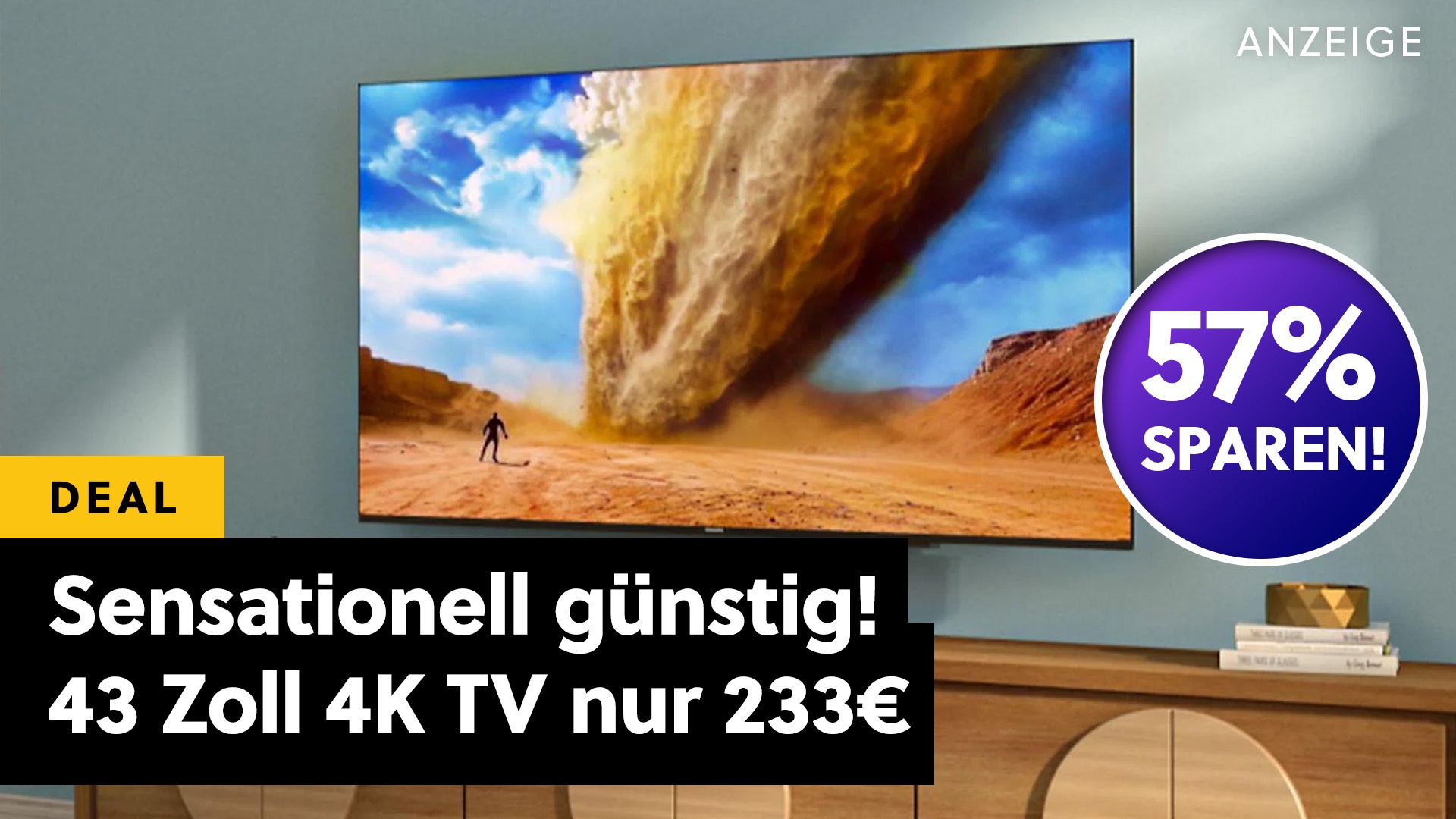 Deals: Kein Preisfehler! - Unter 240€: Dieser Philips 4K TV sprengt gerade jede Preisgrenze [Anzeige]