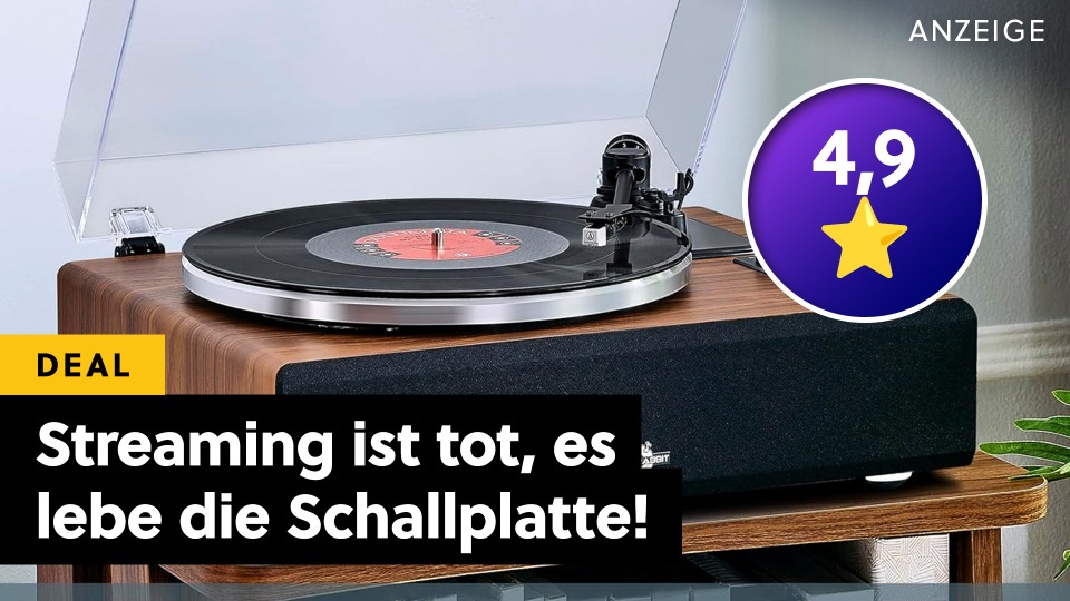 Boomer-Spotify oder Trend? - Dieser Plattenspieler ist pures Retro-Feeling und ist bei Amazon stark heruntergesetzt [Anzeige]