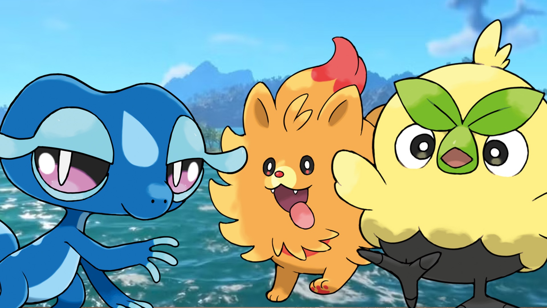 News: Pokémon: Wind und Welle  - Das sind die drei neuen Starter: Wollt ihr den mürrischen Vogel, den kleinen Hund oder den speziellen Gekko?