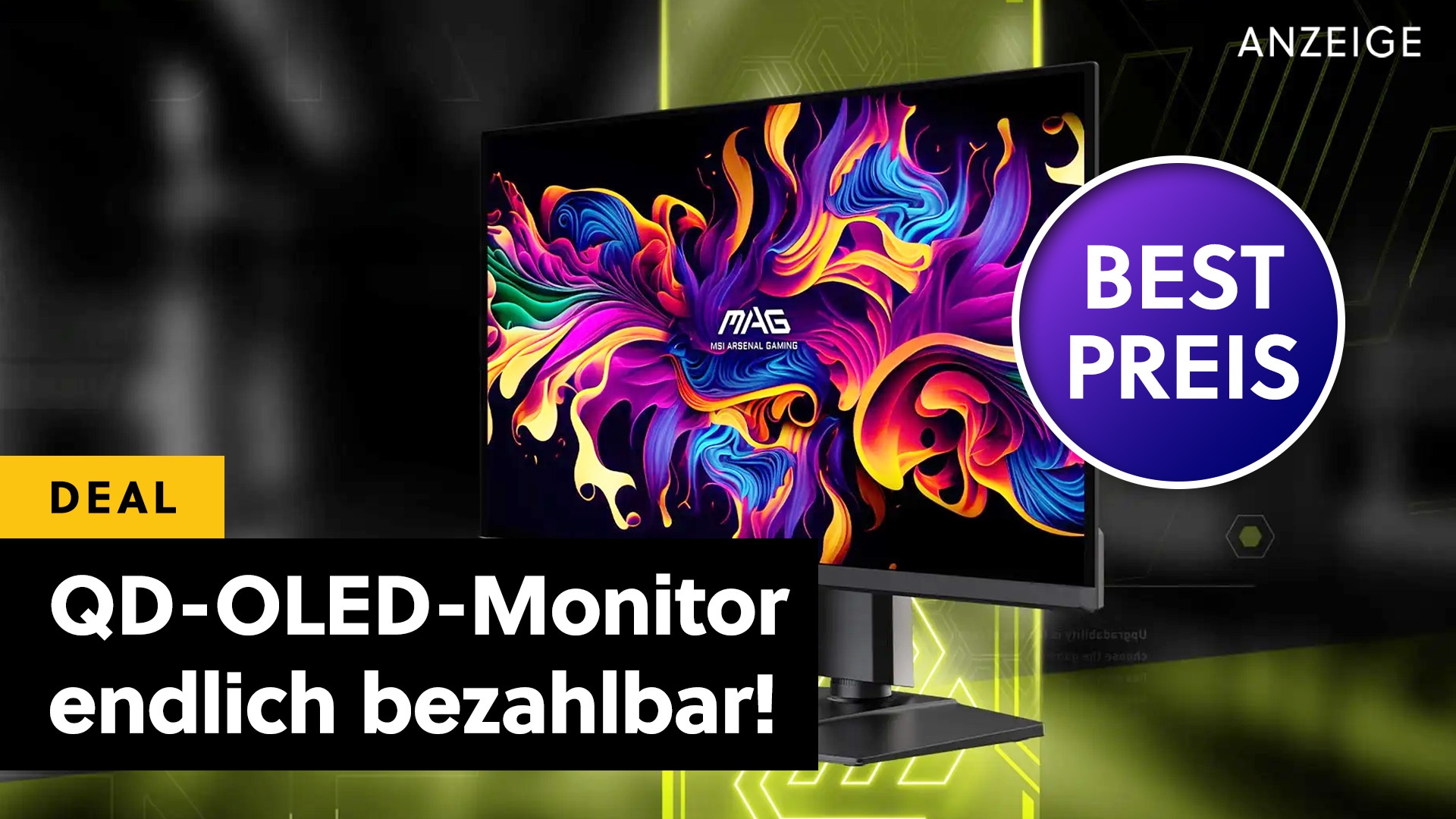 QD-OLED Gaming-Monitor zum absoluten Tiefstpreis: Mit 27 Zoll, WQHD-Auflösung & 0,03 ms Reaktionzeit einfach unschlagbar!