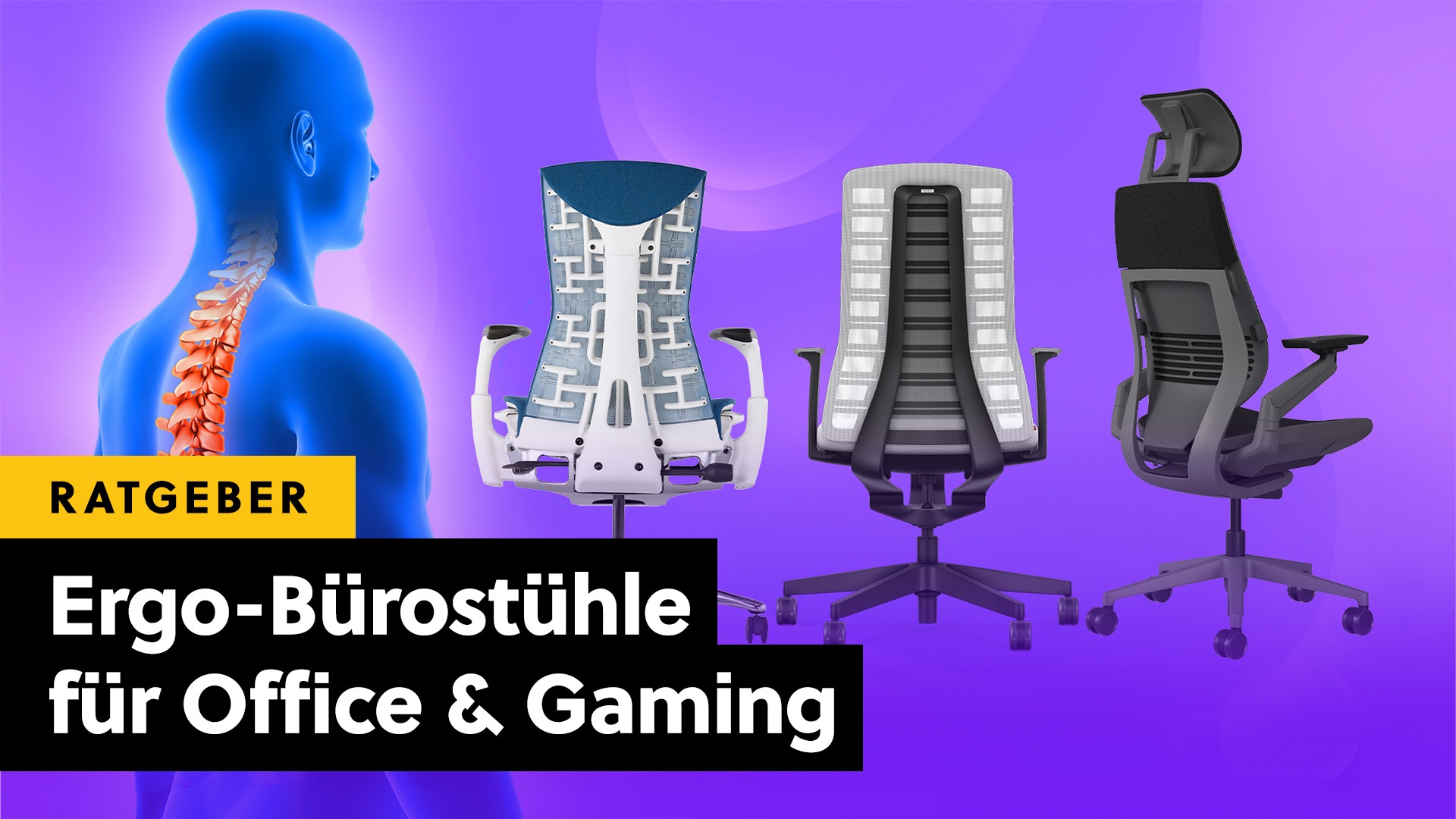 Kaufberatung: Rückenschmerzen? - die besten ergonomischen Bürostühle für besseres Sitzen im Homeoffice