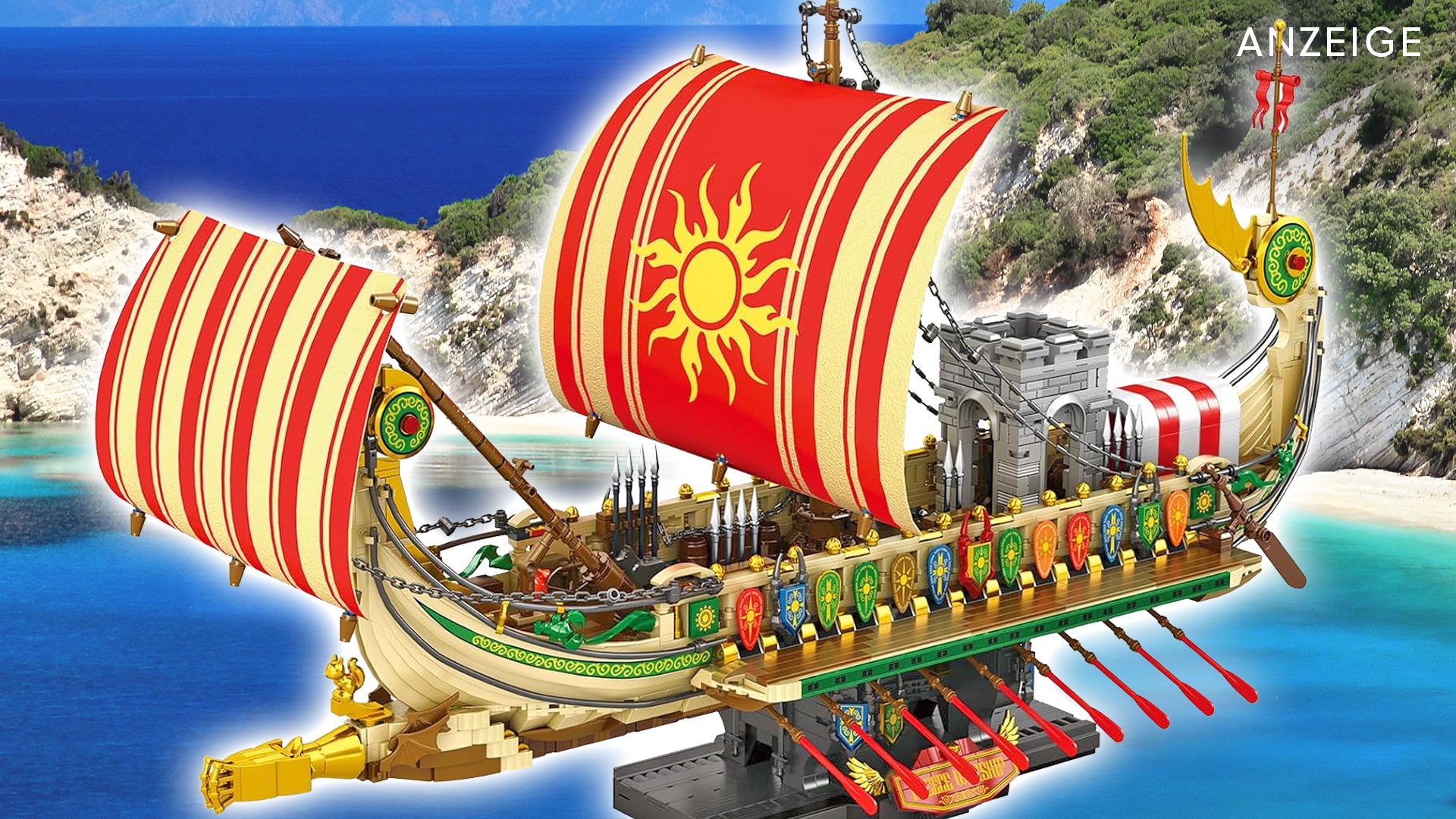 Deals: Antikes Schiff - Hübsches Klemmbaustein-Modell für Fans der griechischen Antike [Anzeige]