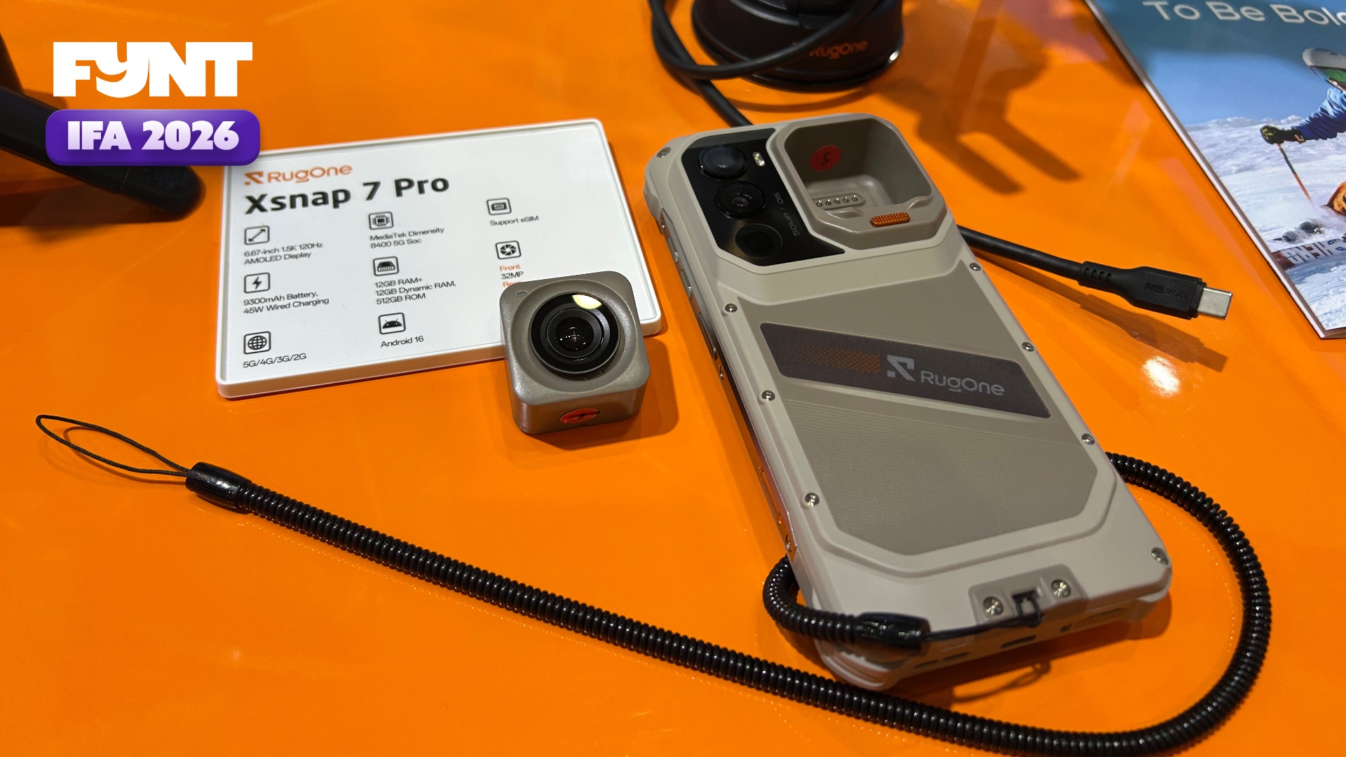 Smartphones - RugOne Xsnap 7 Pro: Das Outdoor-Smartphone mit herausnehmberar Actioncam