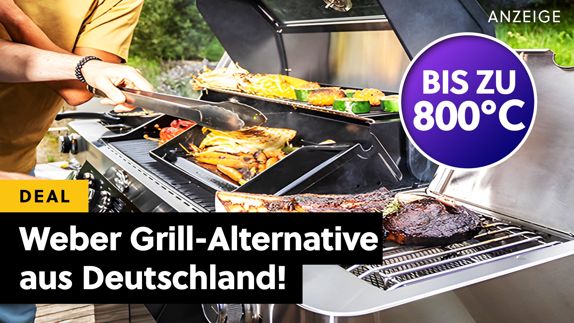 Deals: Bis zu 800° Celsius! - Klingt nach RTX 5090 im Max-Takt, ist aber ein Gasgrill aus Deutschland! [Anzeige]