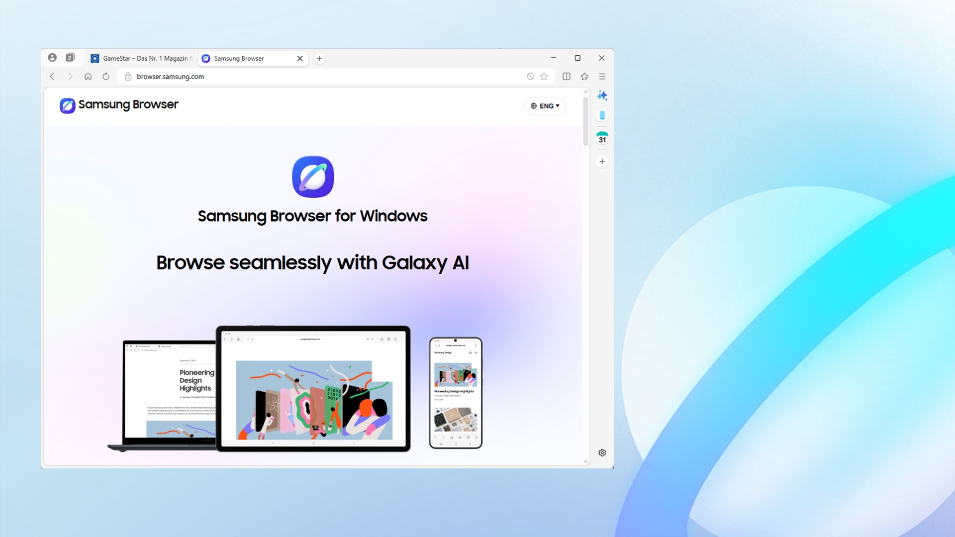 News: Windows - Der Samsung Browser für PC ist jetzt da: Um Google Chrome zu schlagen, nutzt er einen mächtigen Verbündeten