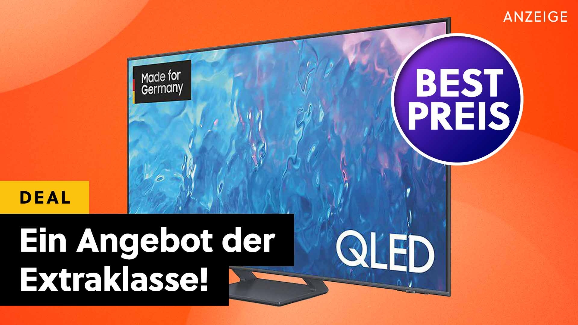 65 Zoll Samsung QLED-TV günstig wie nie zuvor bei Amazon: 4K-Smart-TV mit HDR und 120Hz zum Spitzenpreis