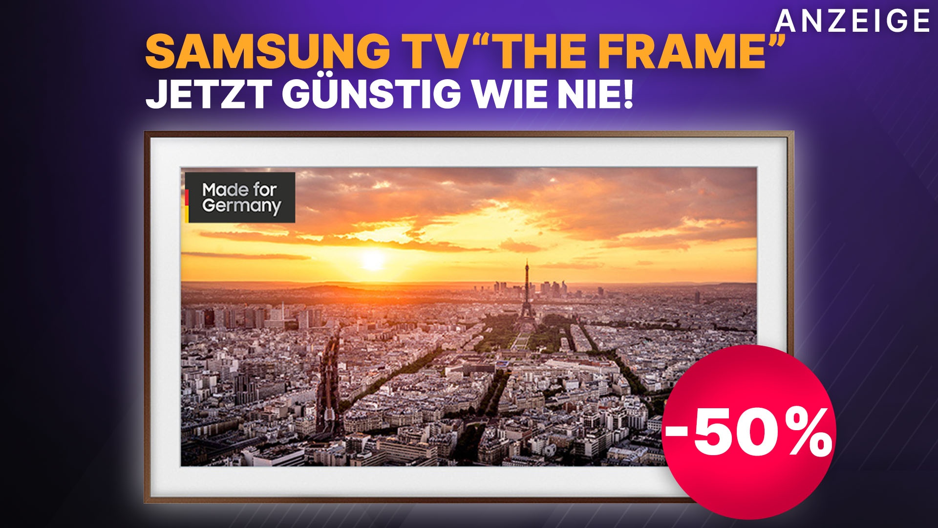 Samsung QLED 4K TV the Frame mit 65 Zoll im Amazon Frühlingsangebot günstig  wie nie