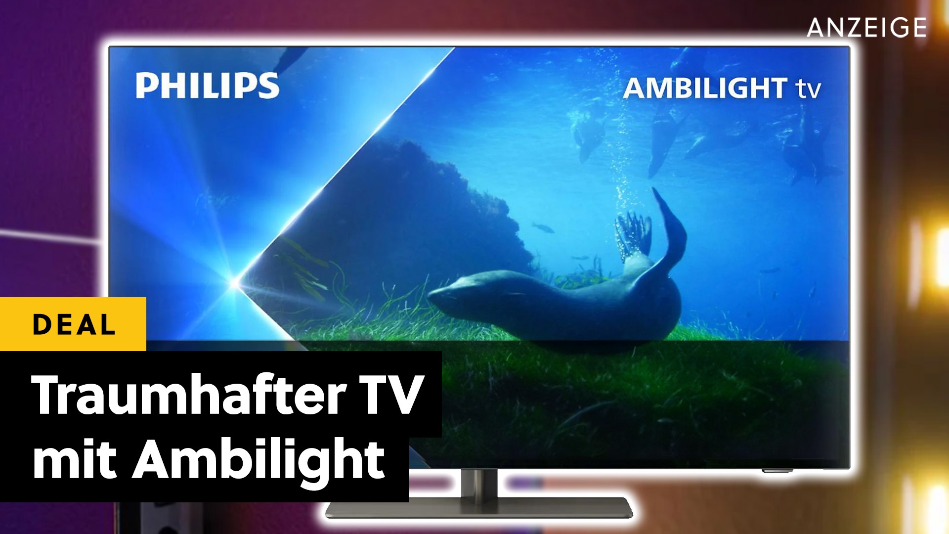 65-Zoll-OLED mit Ambilight über 1.000€ reduziert: Der 4K-TV für alle, die High-End sehen, aber nicht bezahlen wollen