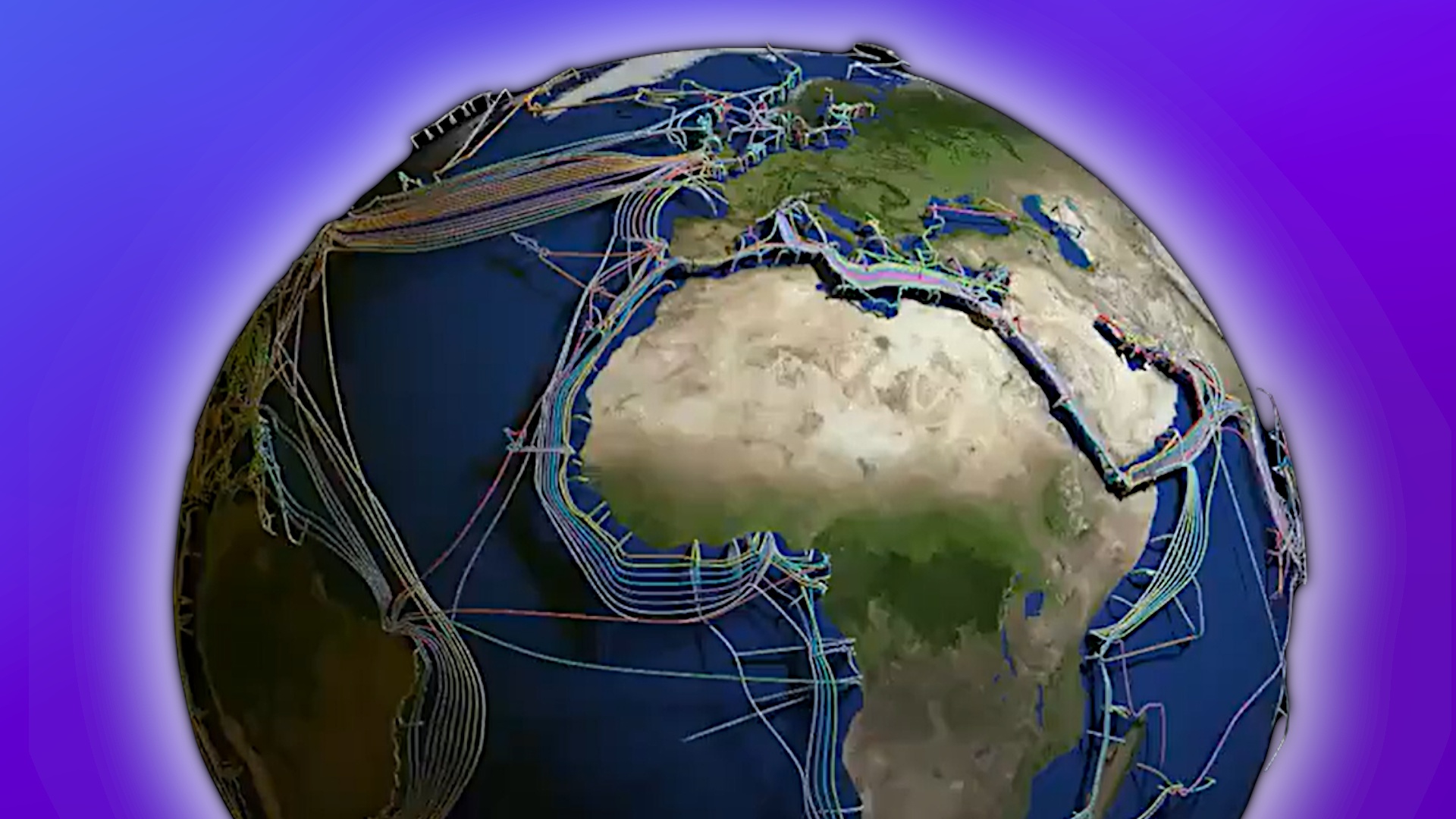 #Beeindruckende Simulation: Tausende Kabel in den Weltmeeren sorgen dafür, dass unsere Welt vernetzt ist