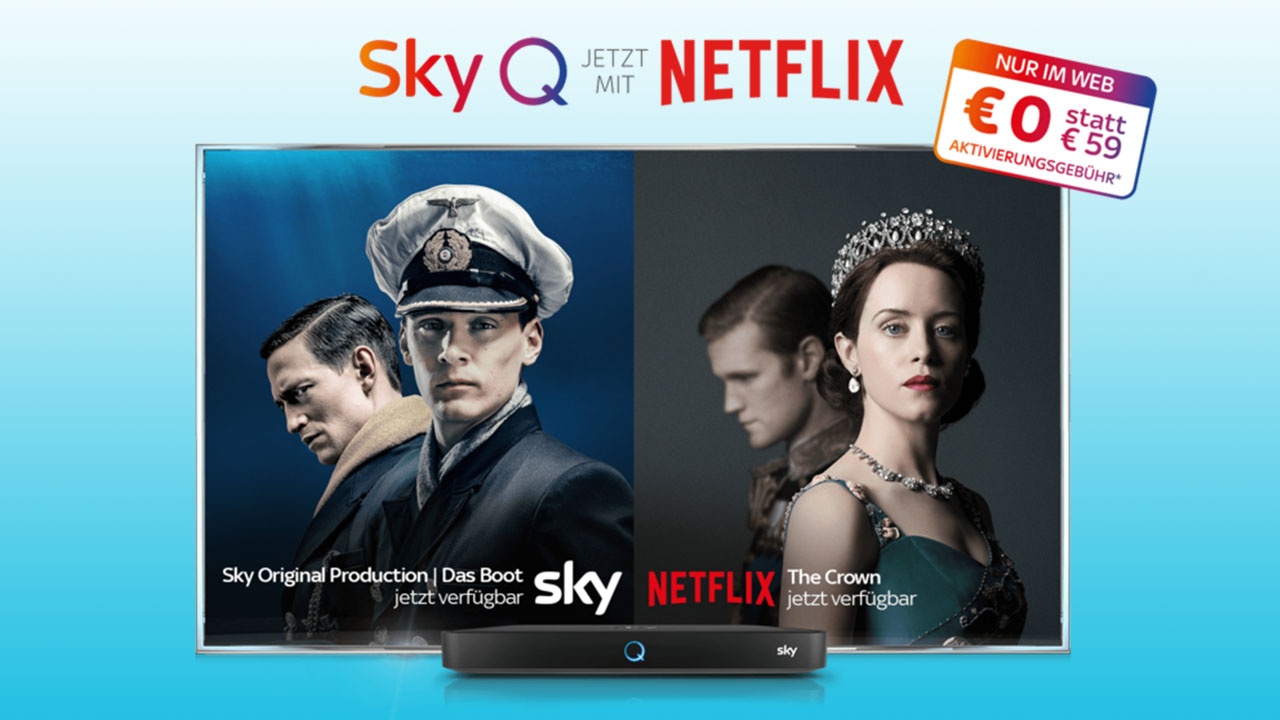 How do you get netflix on sky on sale q