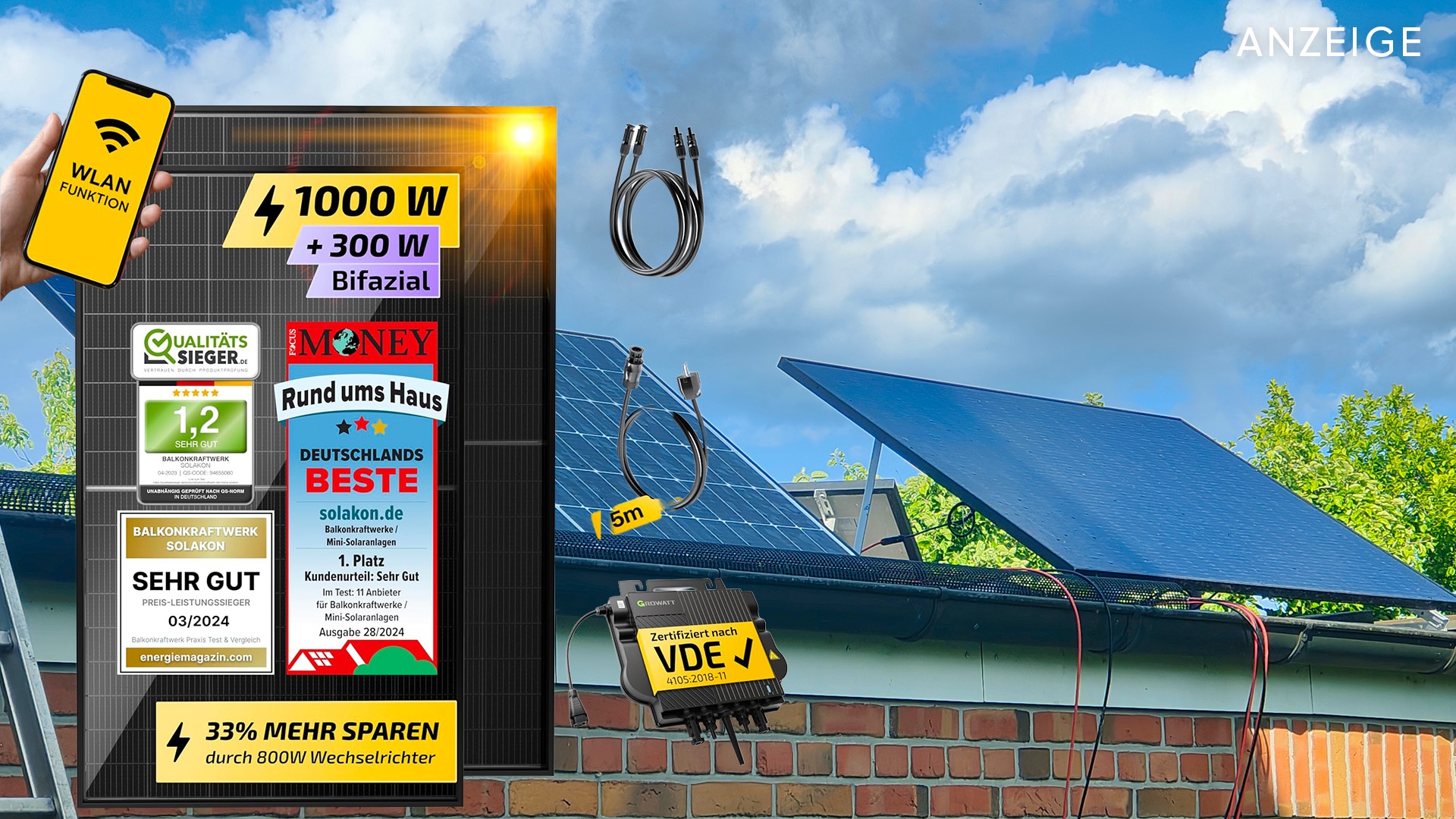Stromrechnung senken - Gaming ohne Stromkosten: Dieses Balkonsolar-Set spart doppelt Geld [Anzeige]