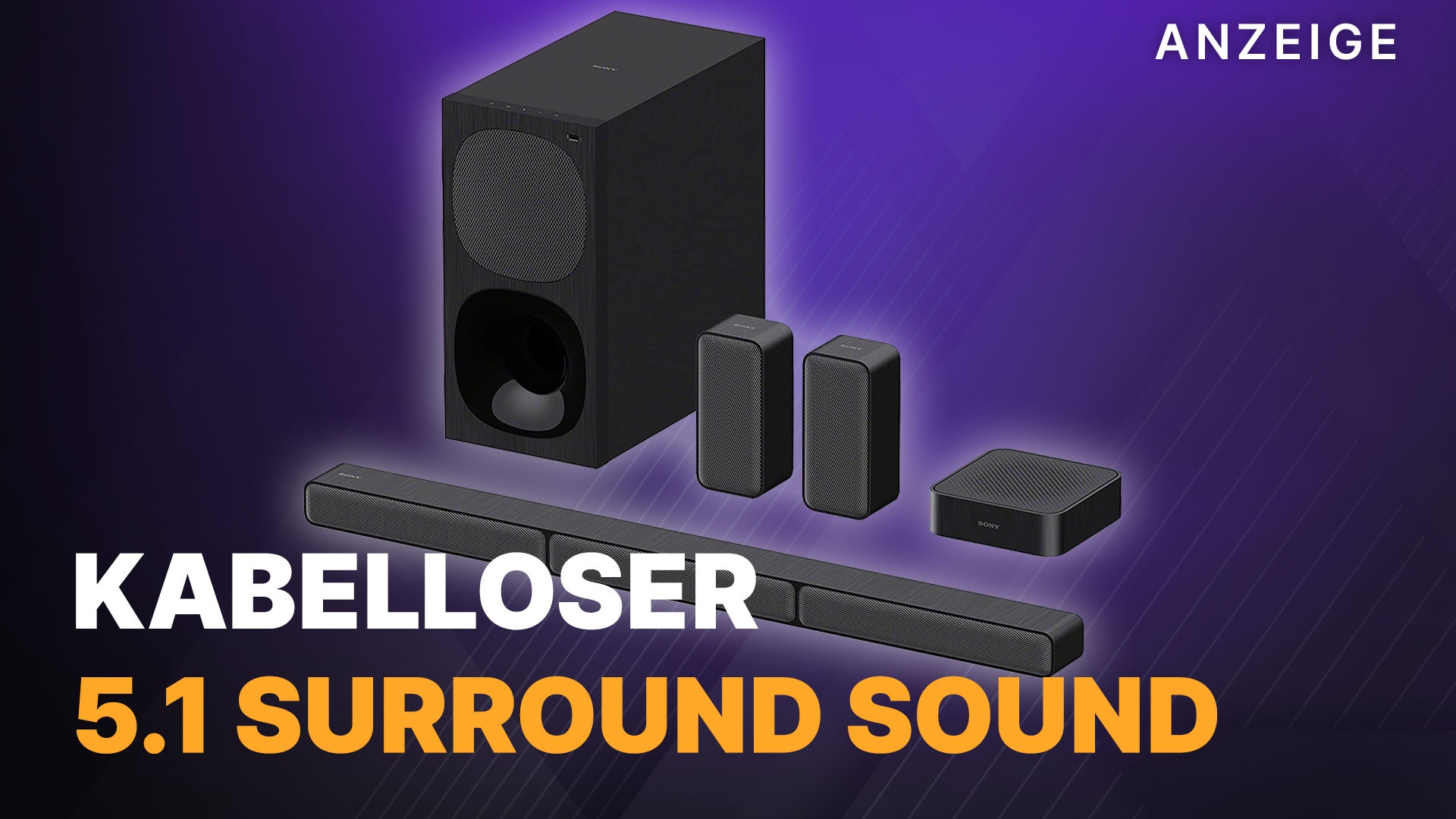 genial! mit so das - simpel Soundbar Rear-Lautsprechern ist 5.1 kabellosen wie Soundsystem: