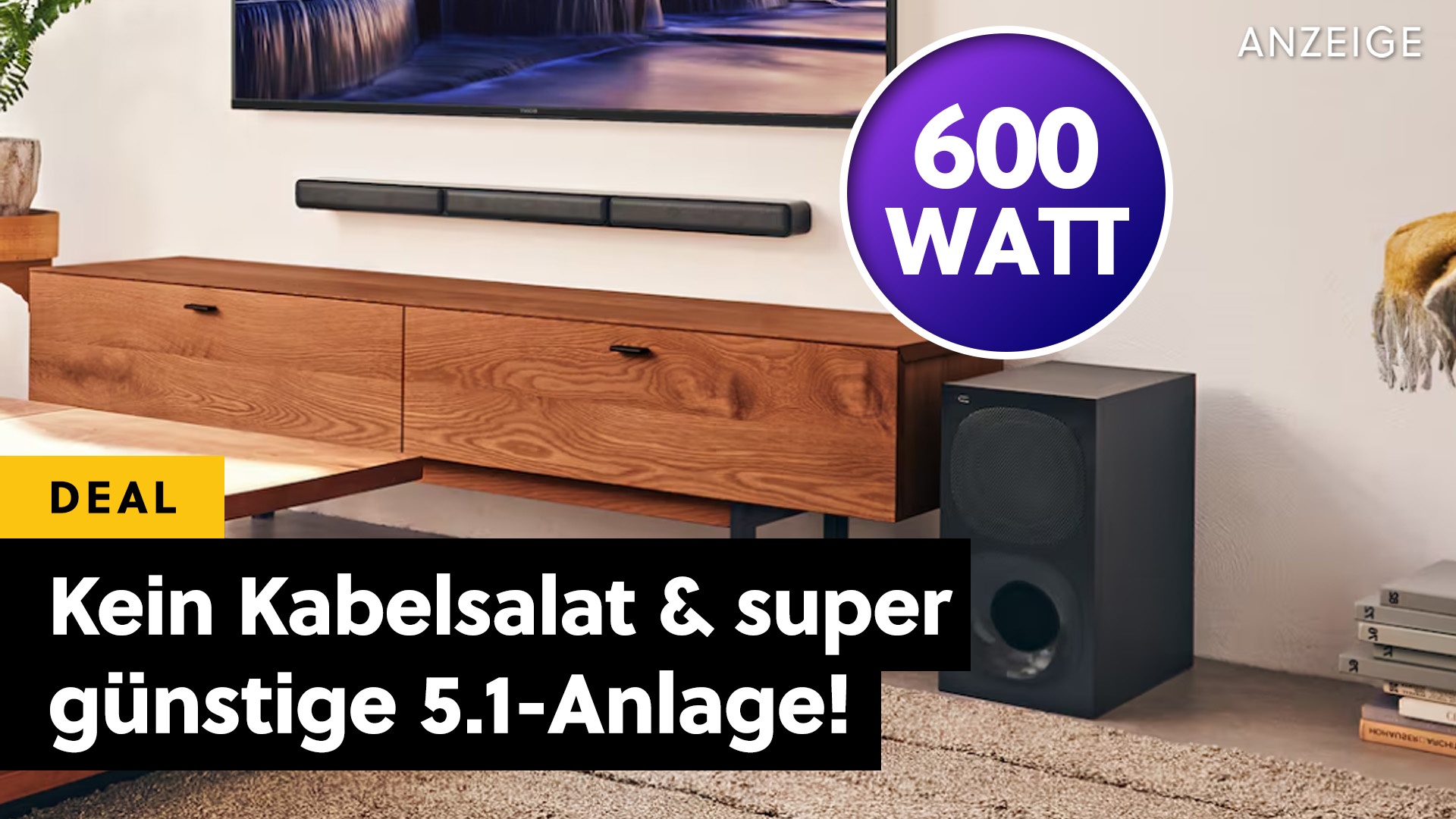 Deals: Tschüss, Kabelsalat! - Kabelloses 5.1 Soundsytstem von Sony massiv reduziert! [Anzeige]